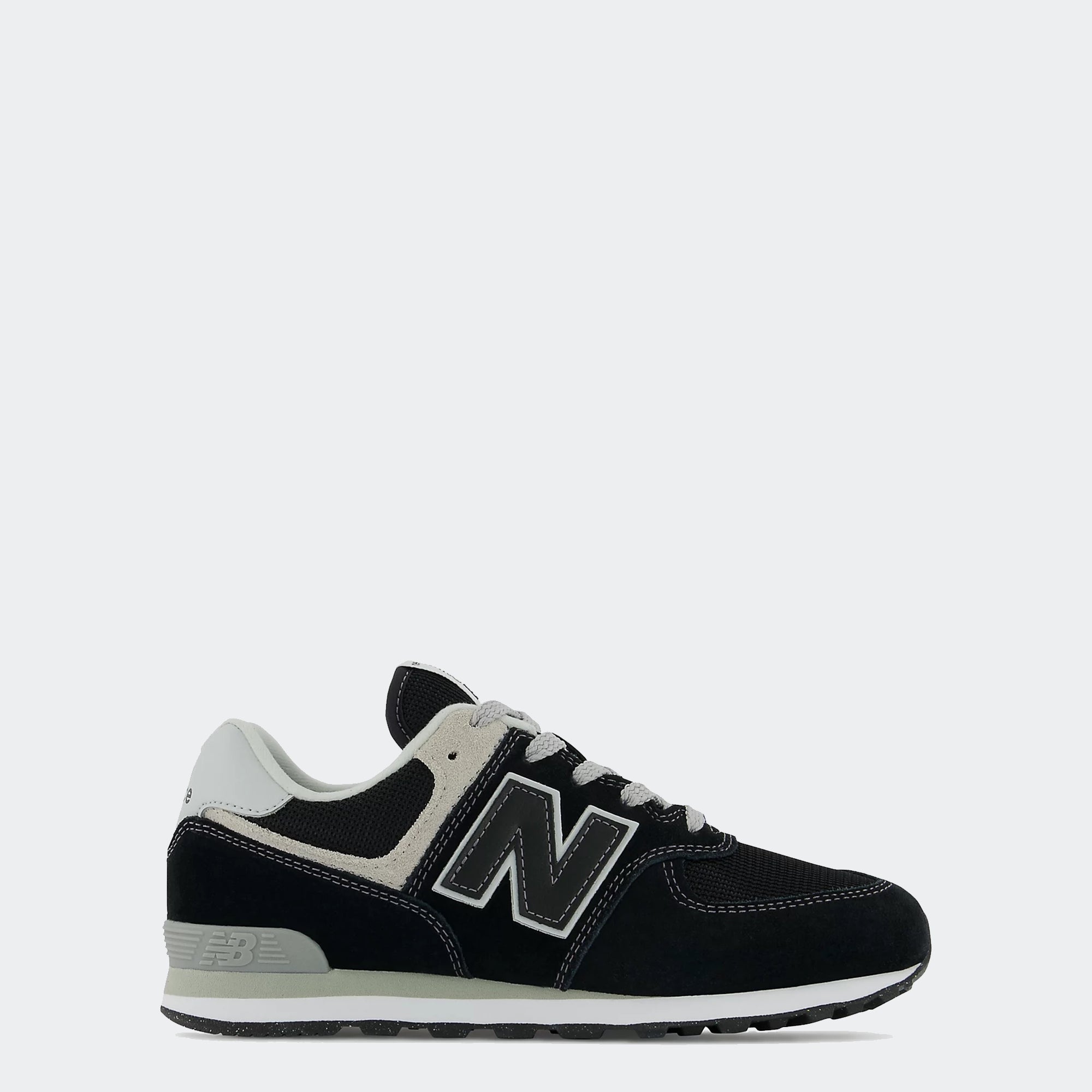 Big Kids New Balance 574 Core Lace Shoes Black / White