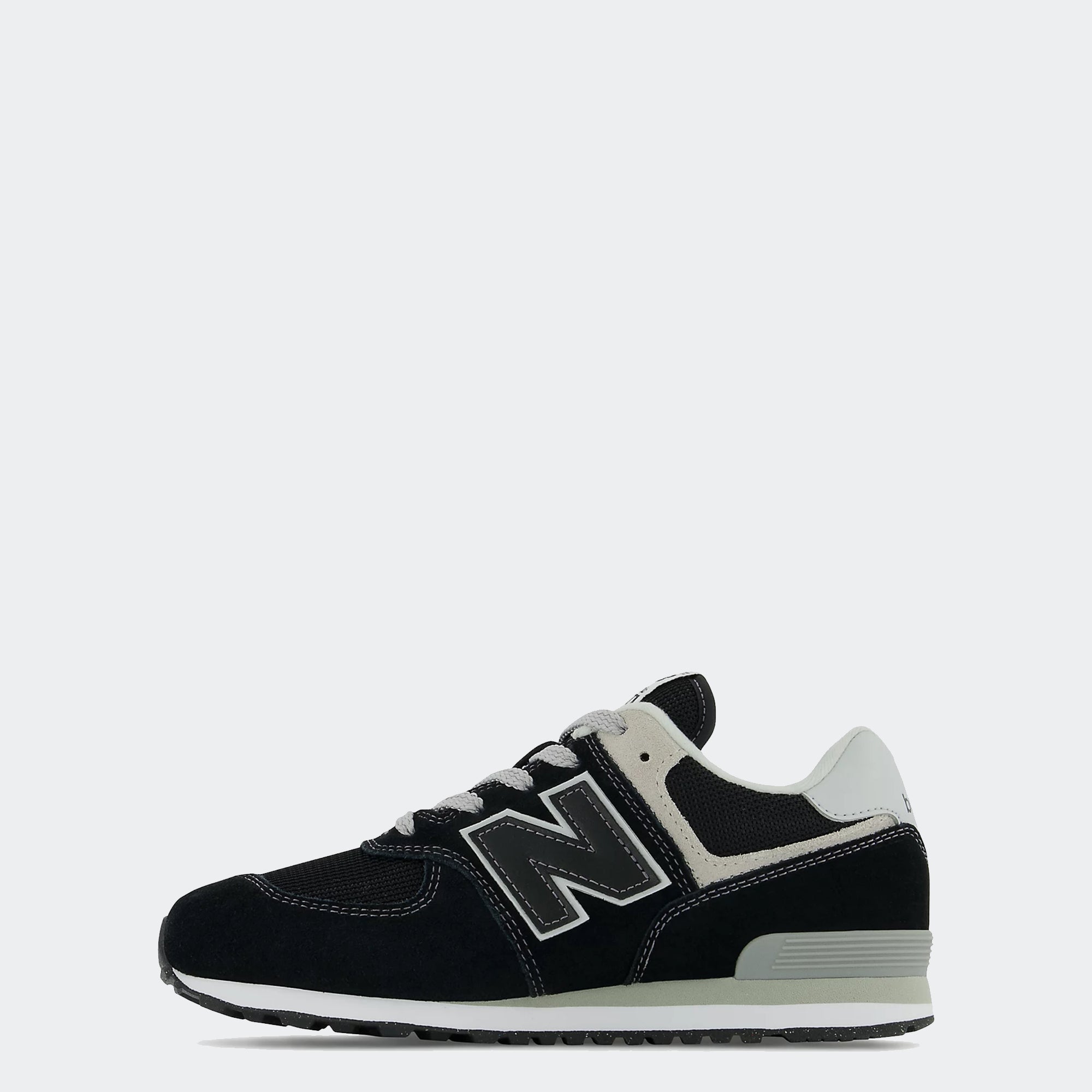 Big Kids New Balance 574 Core Lace Shoes Black / White