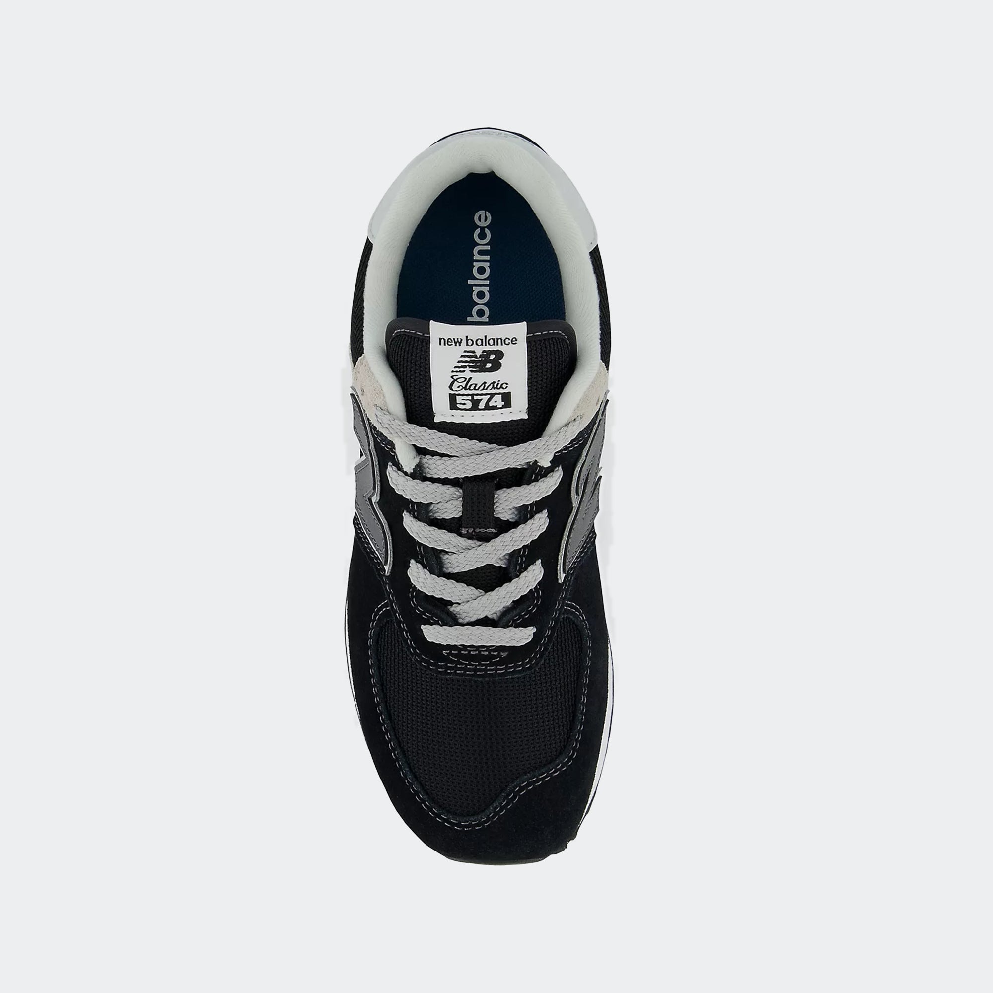 Big Kids New Balance 574 Core Lace Shoes Black / White