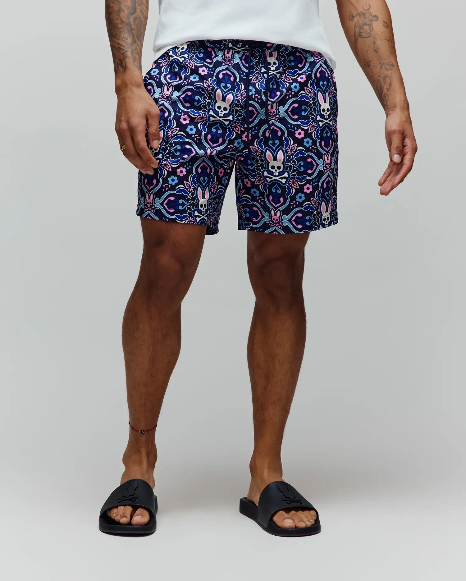 Men's Psycho Bunny Luke Swim Trunk Evening Blue