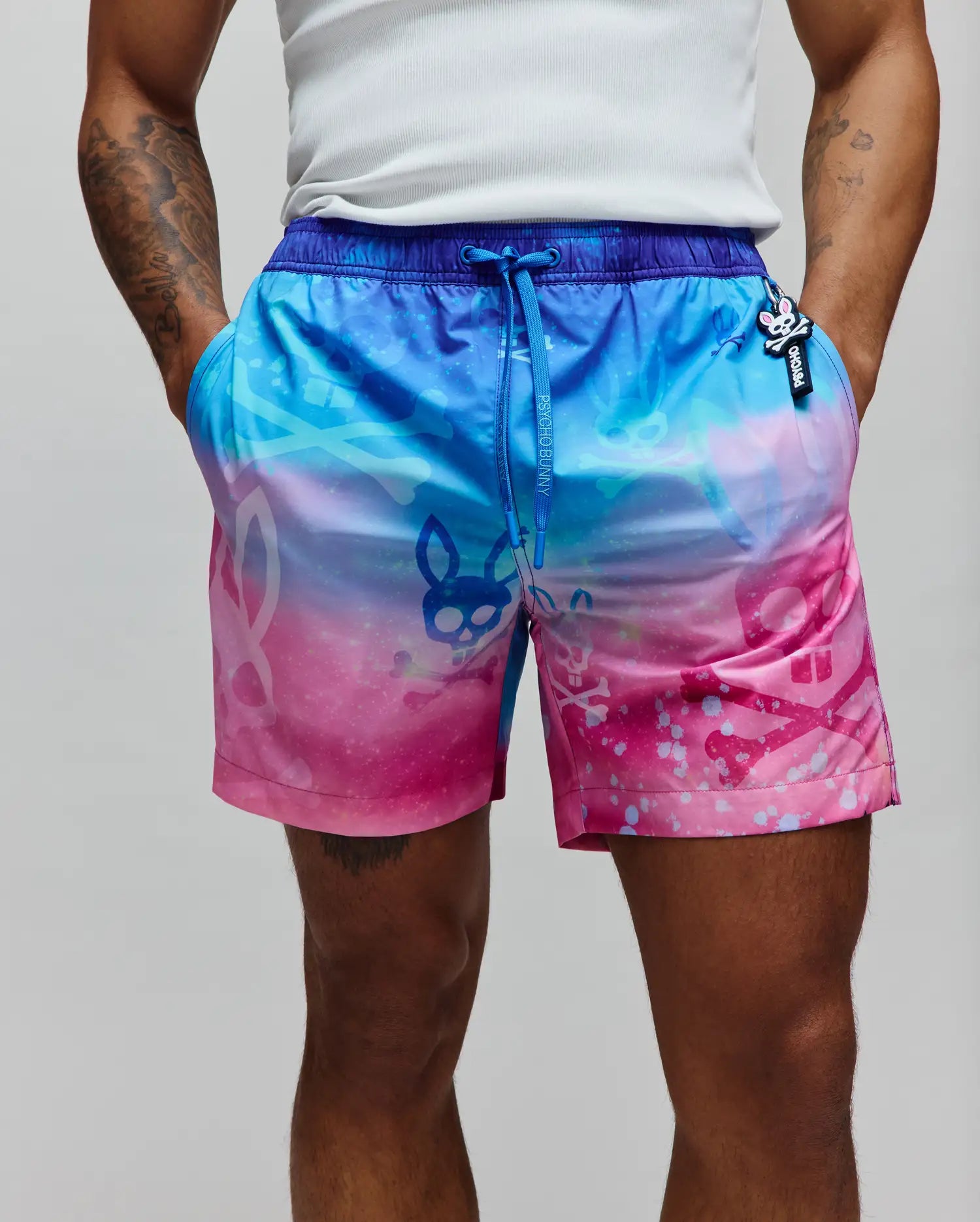 Men's Psycho Bunny Caspian Swim Trunk Begonia Pink