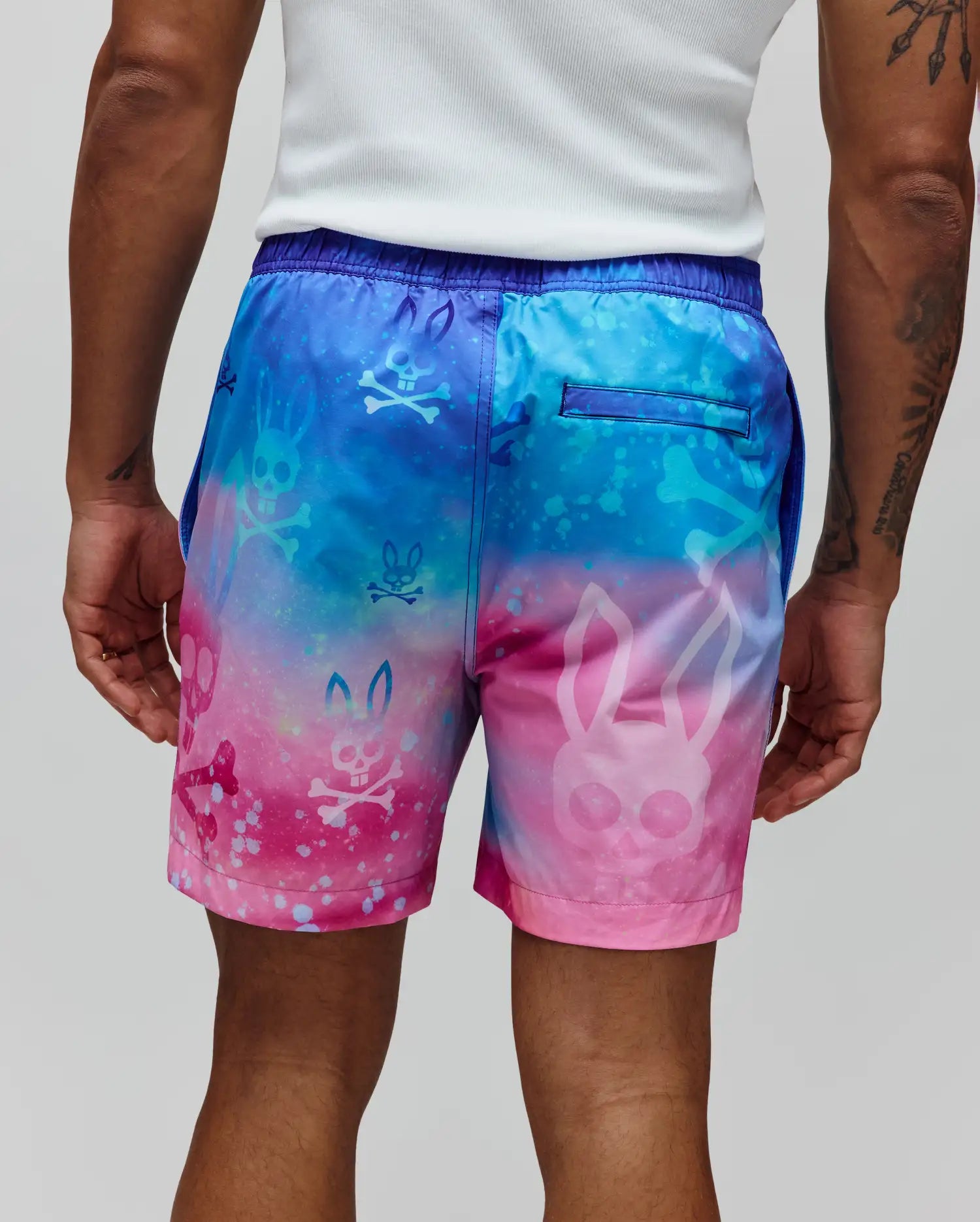 Men's Psycho Bunny Caspian Swim Trunk Begonia Pink