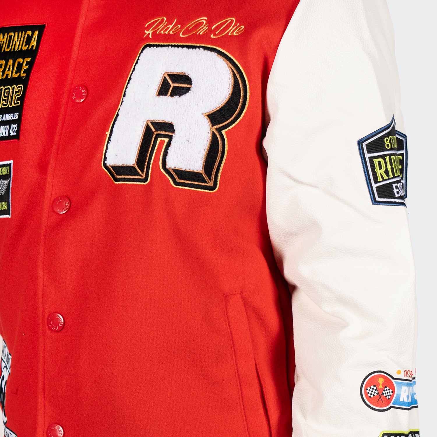 Race Die or Chicago Varsity | Ride City Jacket Red TMTY Sports Road