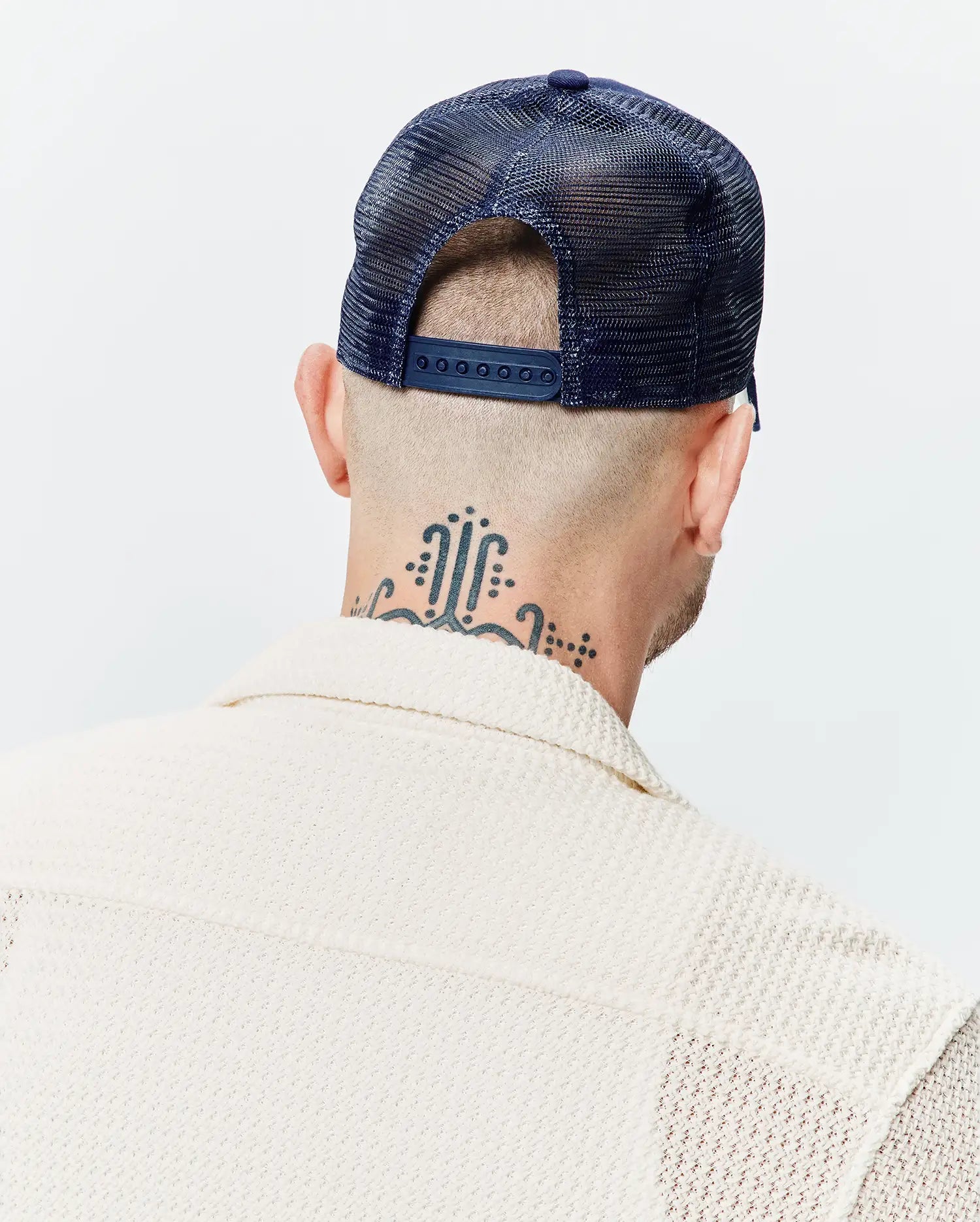 Men's Psycho Bunny Ethan Trucker Cap Evening Blue