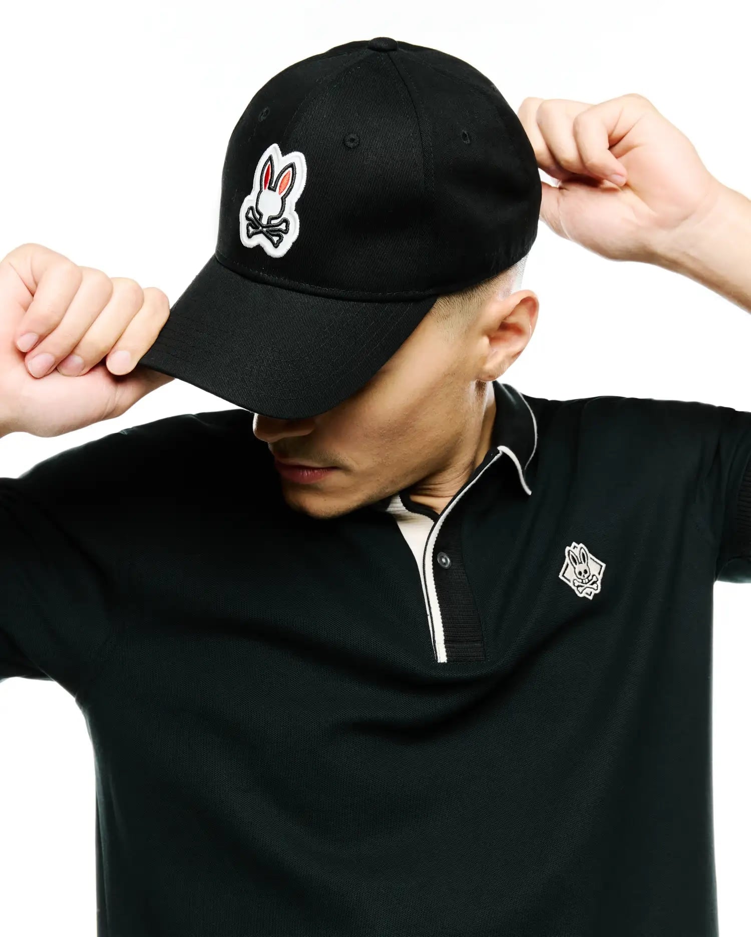 Psycho Bunny Jaydon Baseball Cap Black