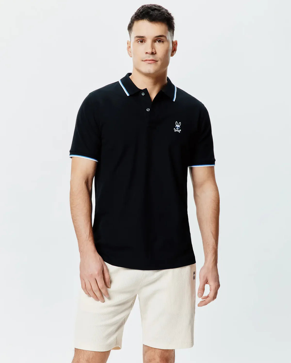 Men's Psycho Bunny Sunny Pique Polo Black