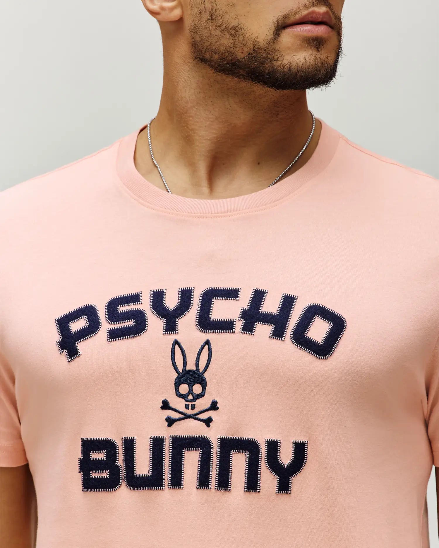 Men's Psycho Bunny Gage Wordmark Tee Peach Melba