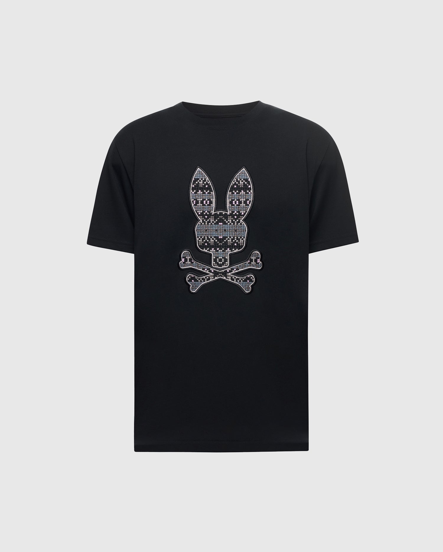 Men's Psycho Bunny Fair Isle Graphic Tee Black