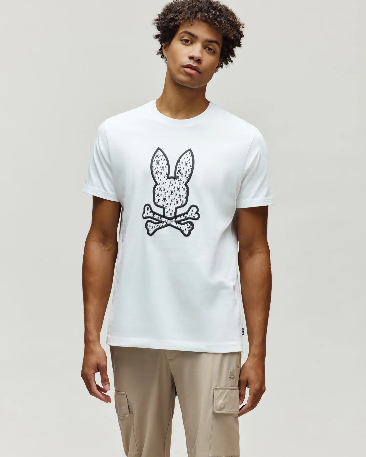 Men's Psycho Bunny Nev Bunny Graphic Tee White