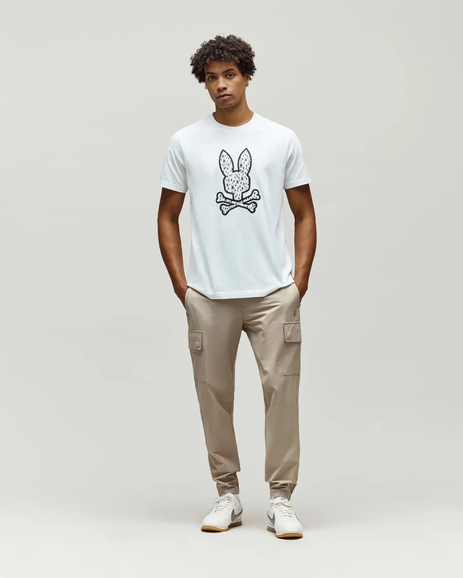 Men's Psycho Bunny Nev Bunny Graphic Tee White