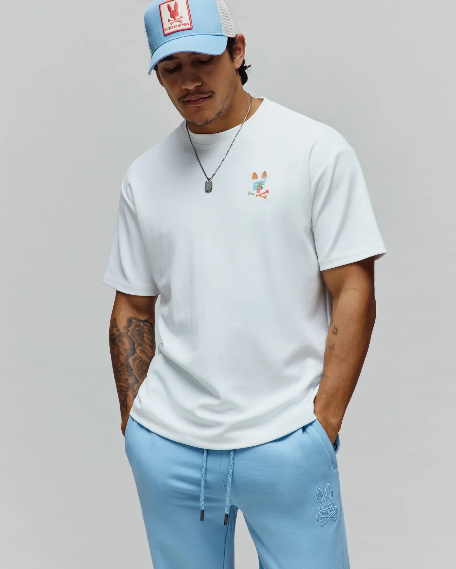 Men's Psycho Bunny Ara Oversized Tee White