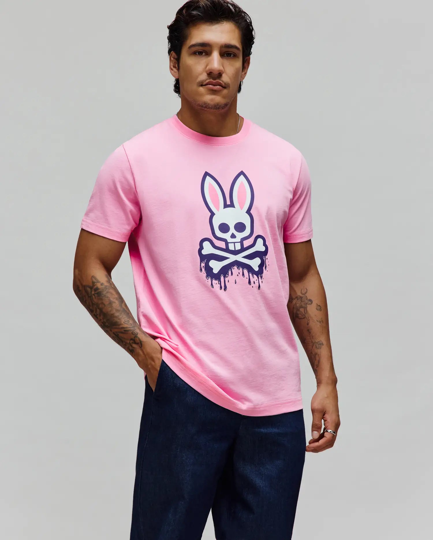 Men's Psycho Bunny Carl Graphic Tee Begonia Pink