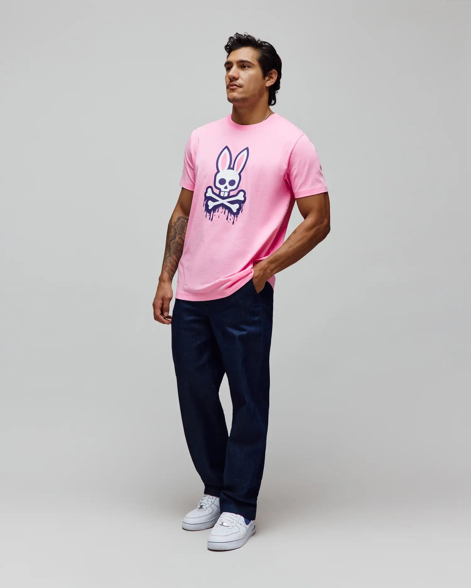 Men's Psycho Bunny Carl Graphic Tee Begonia Pink