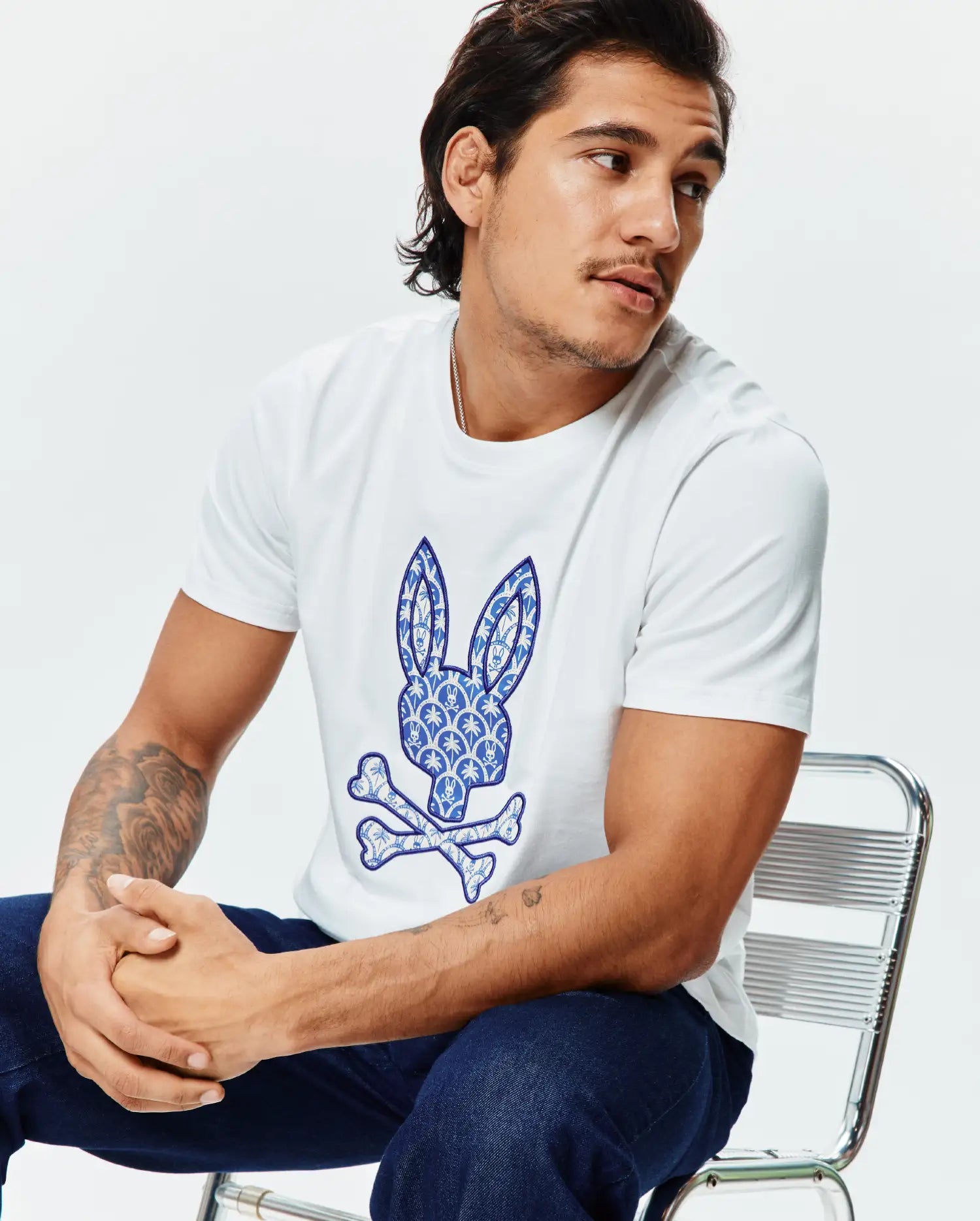Men's Psycho Bunny Brad Graphic Tee White