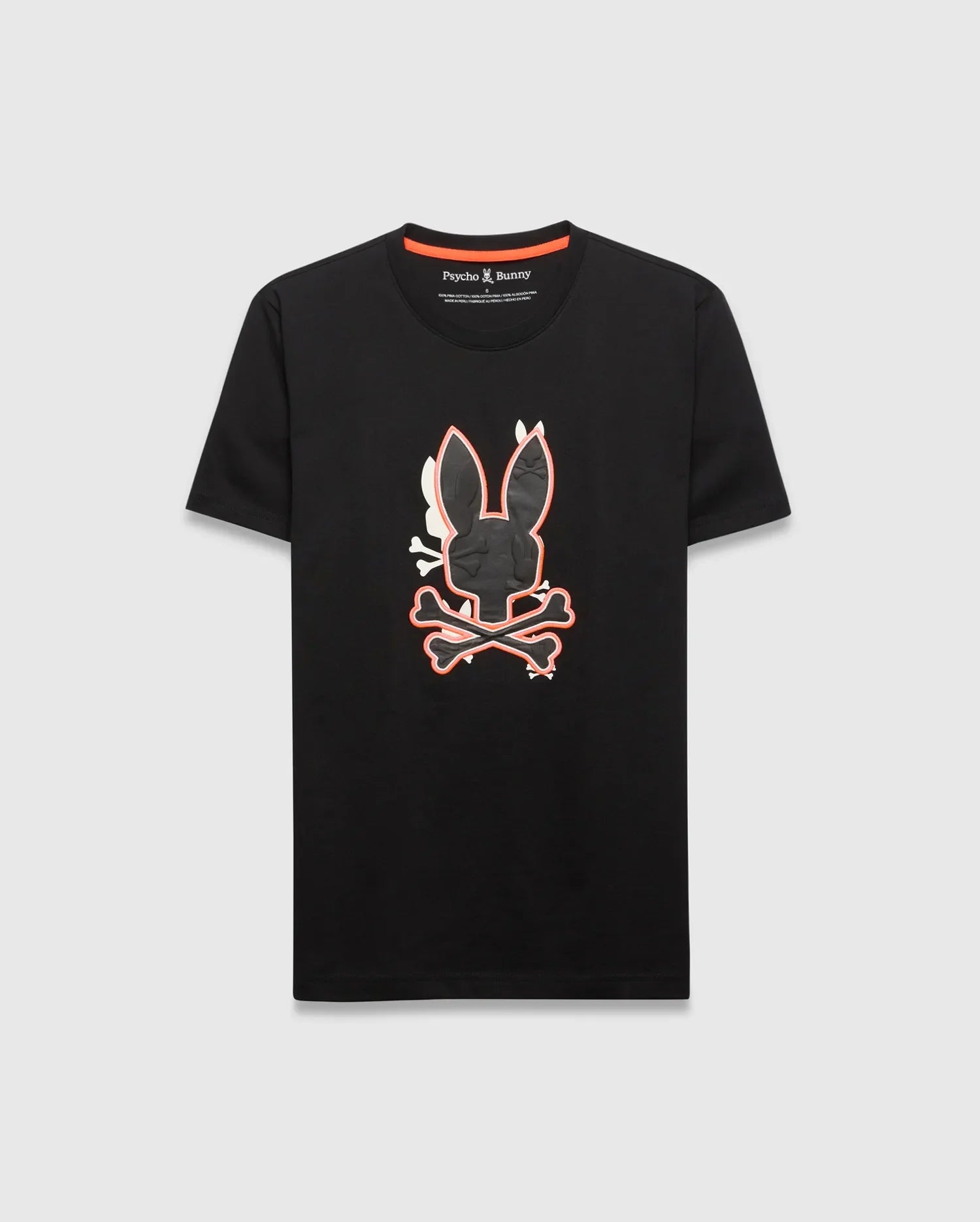 Men's Psycho Bunny Tanner Bunny Graphic Tee Black