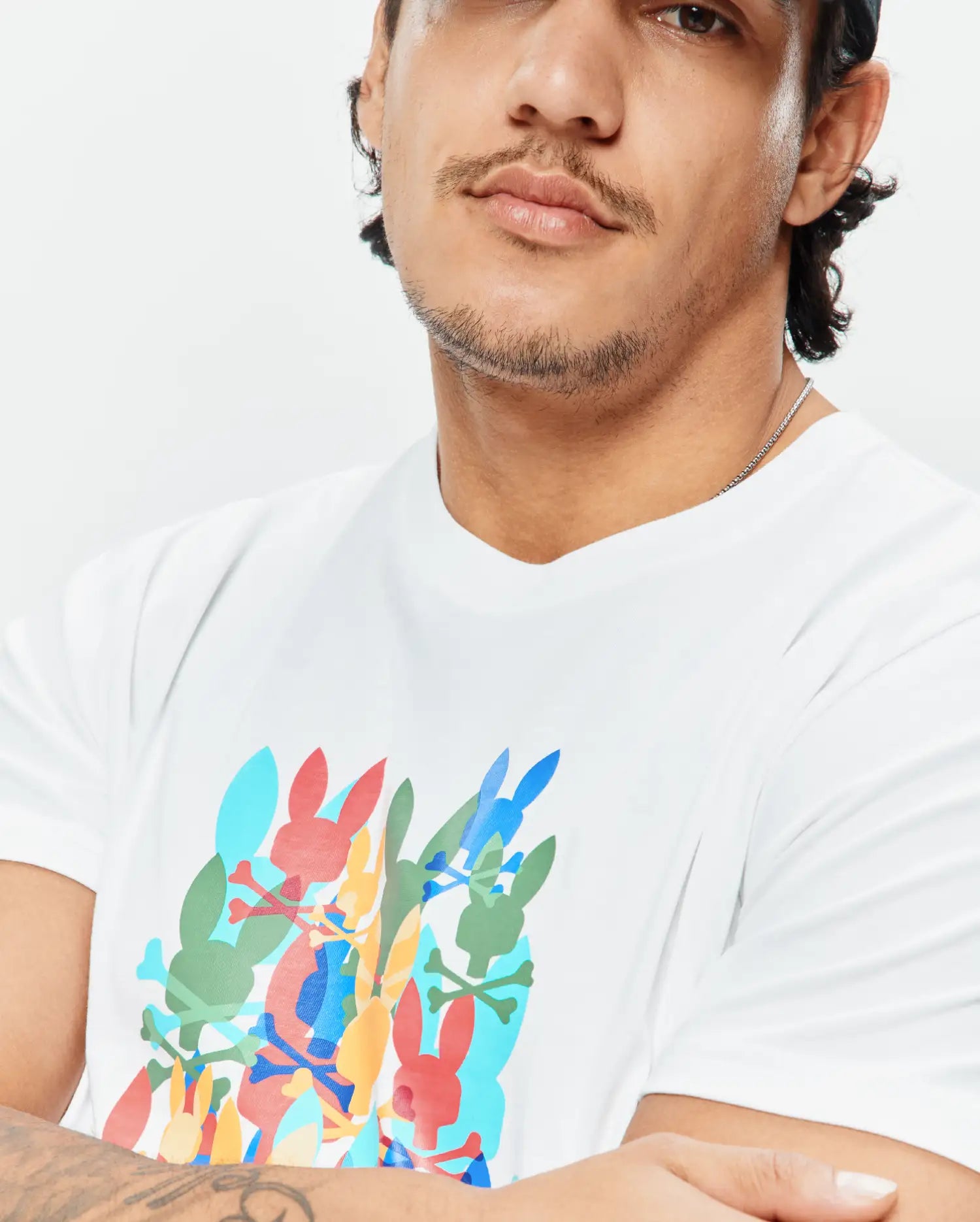 Men's Psycho Bunny Tanner Graphic Tee White