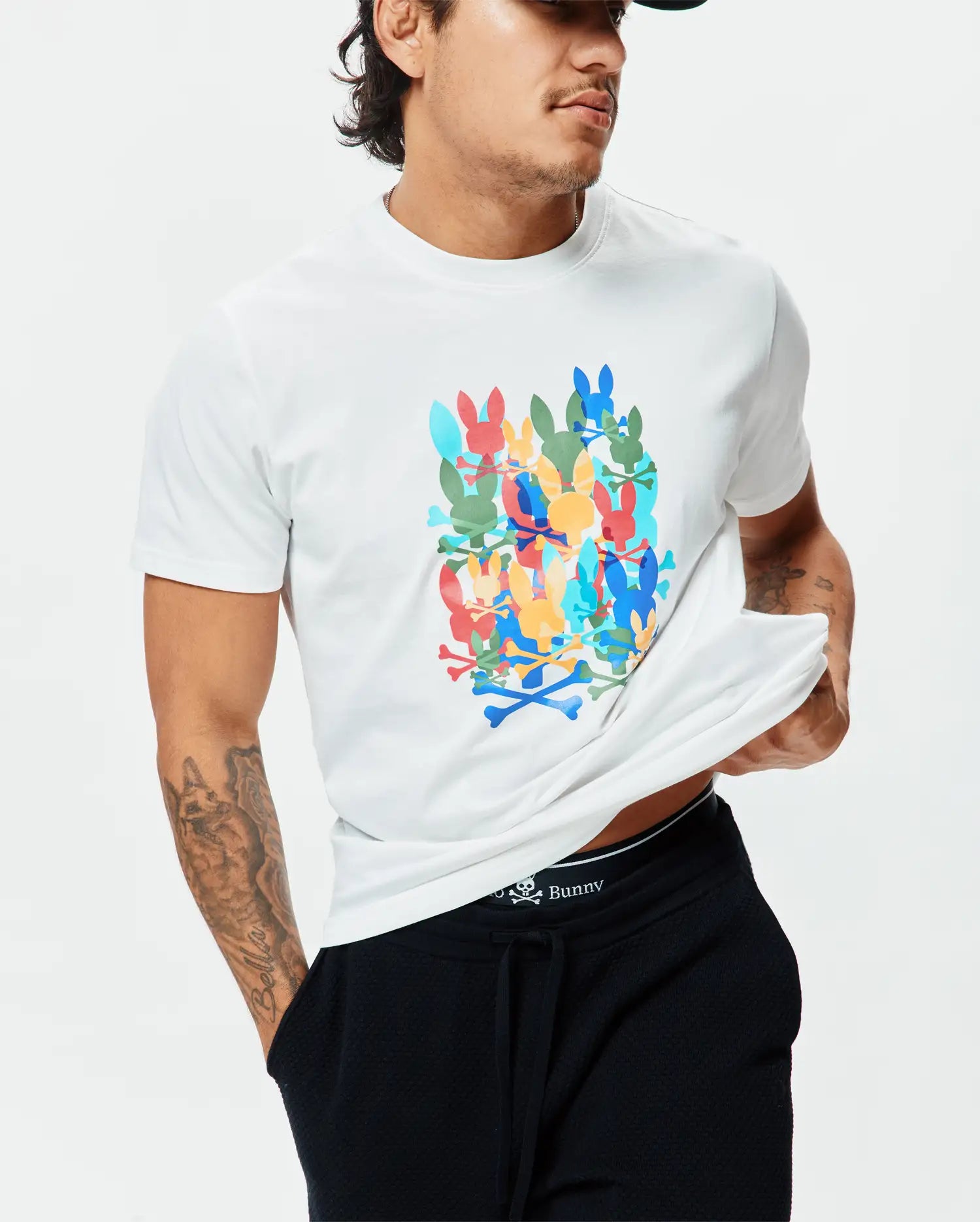 Men's Psycho Bunny Tanner Graphic Tee White