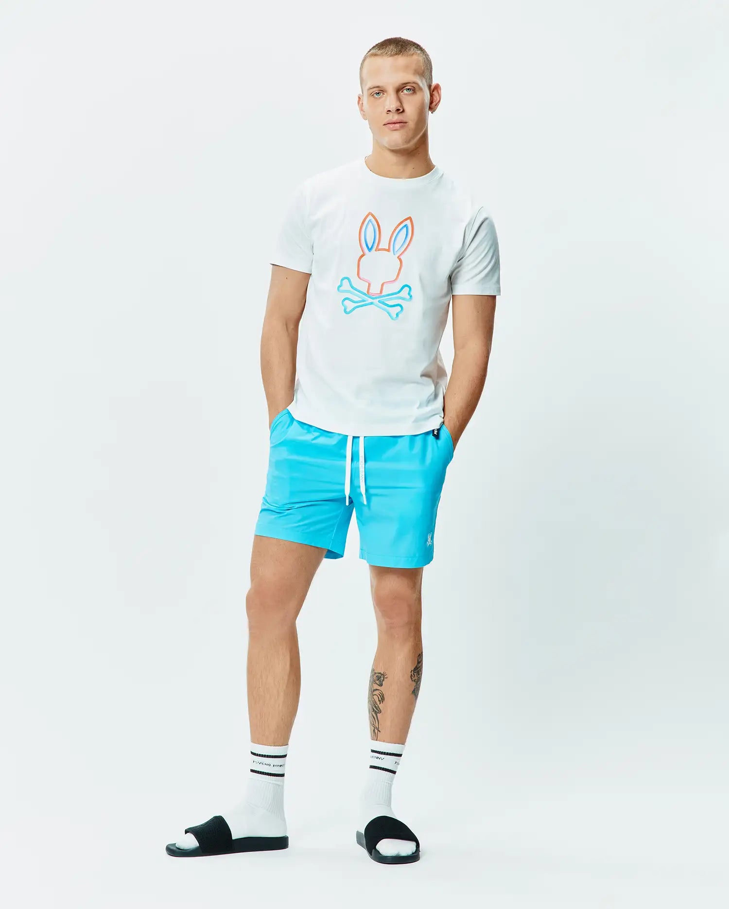 Men's Psycho Bunny Dayton Graphic Tee White