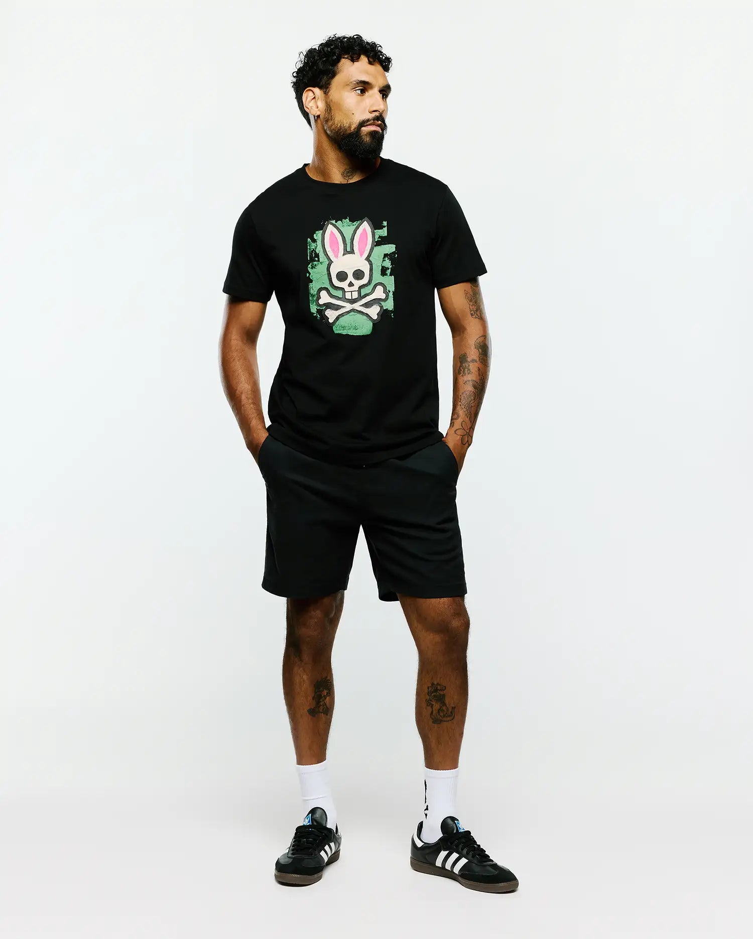 Men's Psycho Bunny Marcus Graphic Tee Black