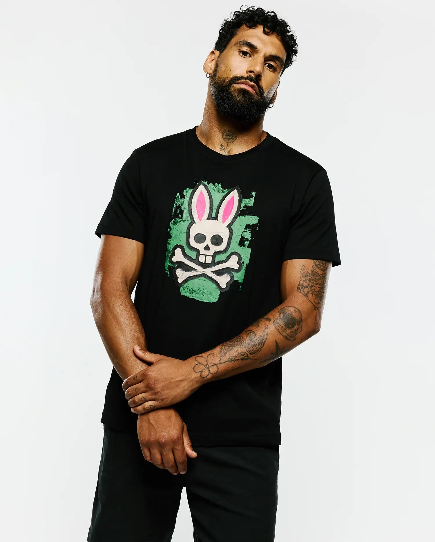 Men's Psycho Bunny Marcus Graphic Tee Black
