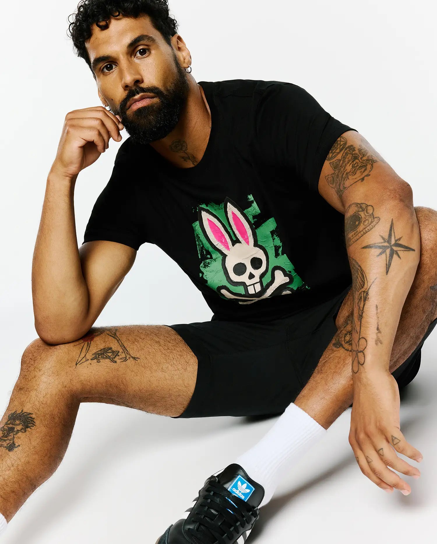 Men's Psycho Bunny Marcus Graphic Tee Black