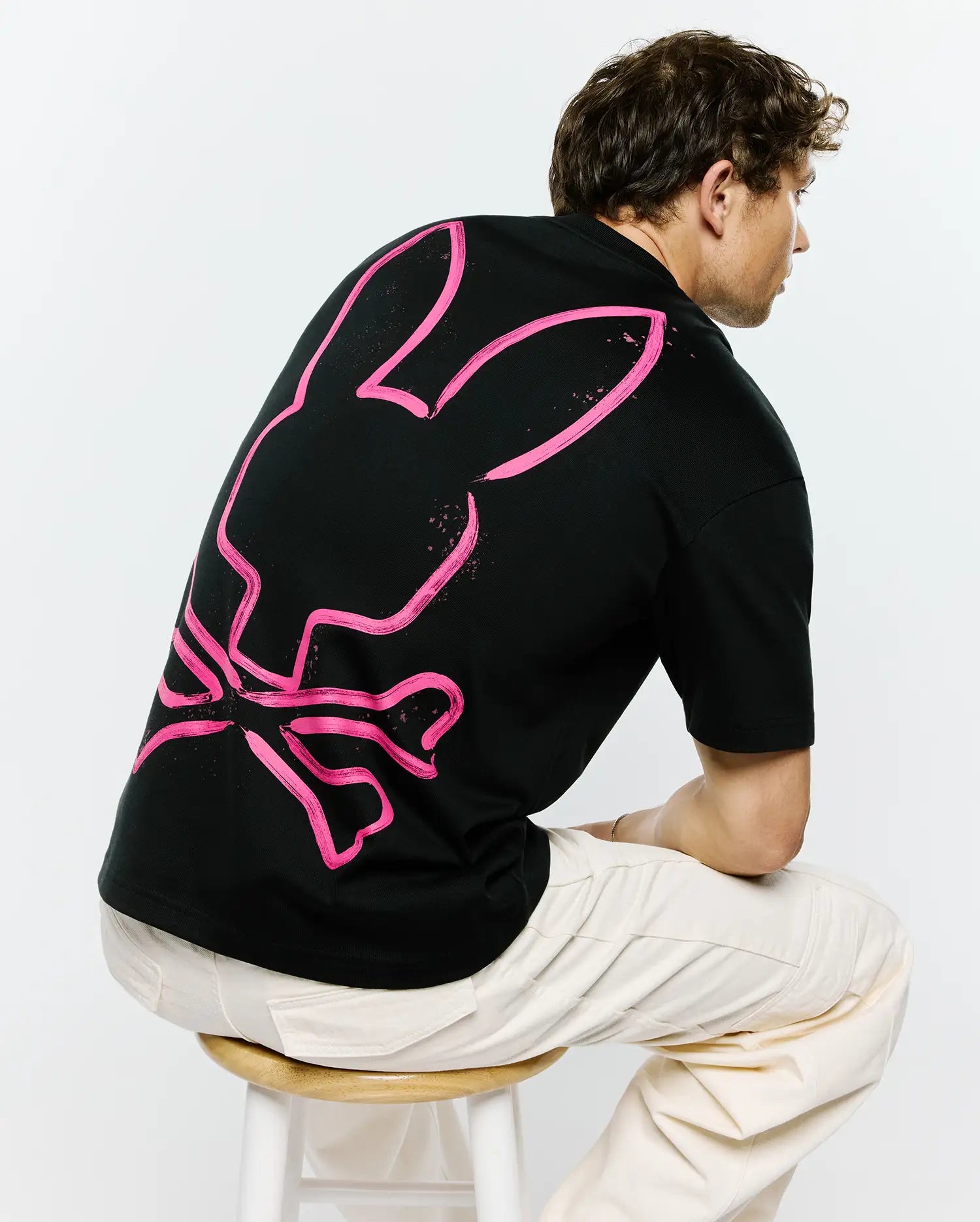 Men's Psycho Bunny Duncan Oversized Tee Black