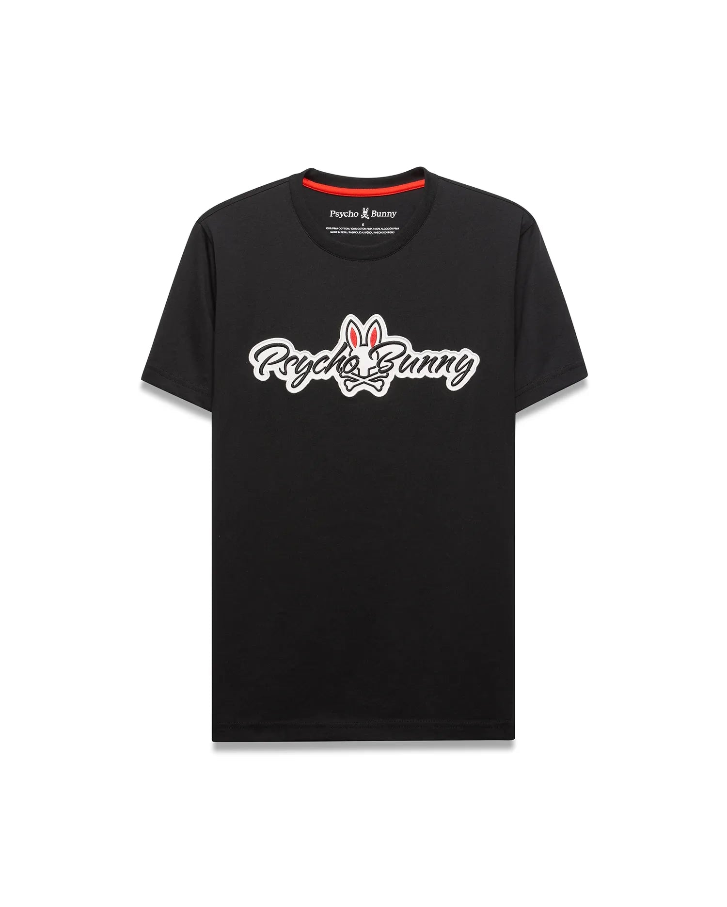 Men's Psycho Bunny Jaydon Pima Cotton Logo Tee Black