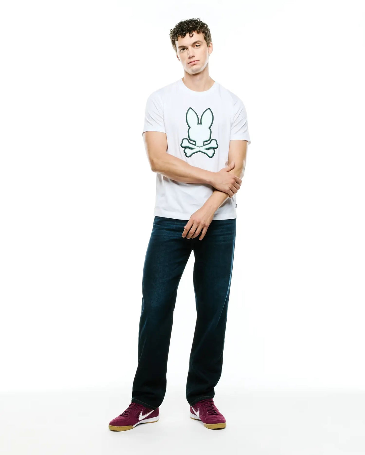 Men's Psycho Bunny Bruno Graphic Tee White