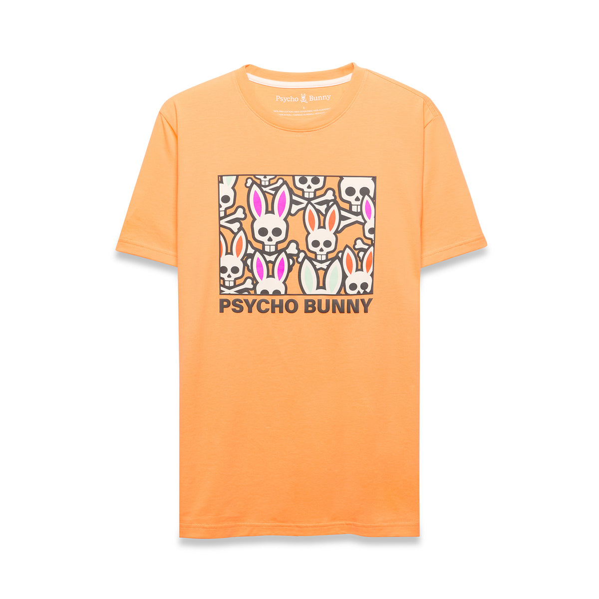 Men's Psycho Bunny Byron Graphic Tee Mock Orange