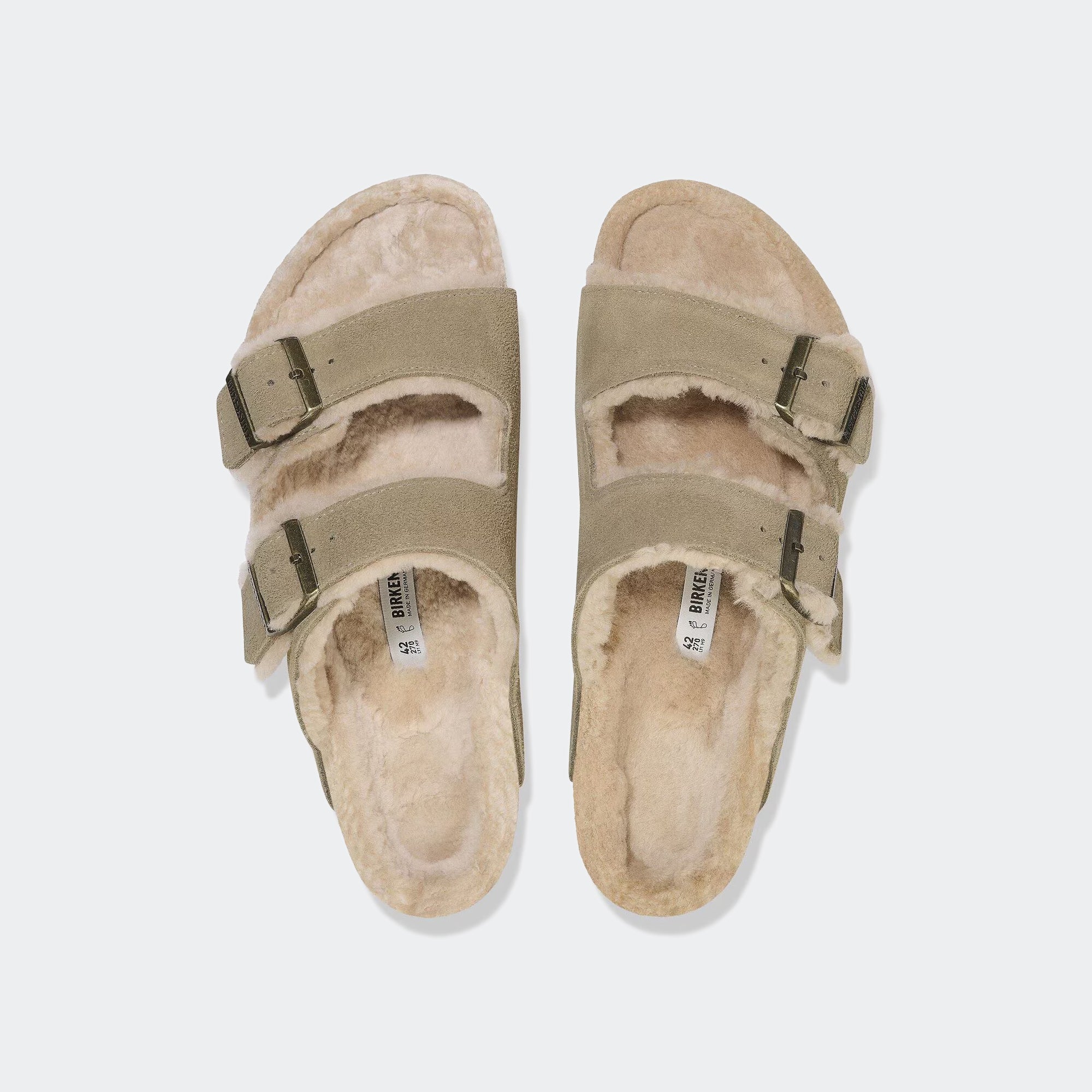 Men's BIRKENSTOCK Arizona Shearling Suede Leather Taupe