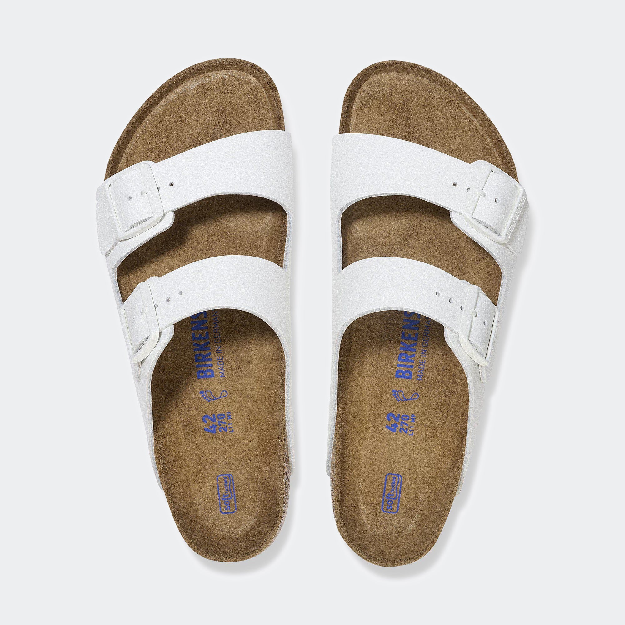 Men's BIRKENSTOCK Arizona Soft Footbed Leather White