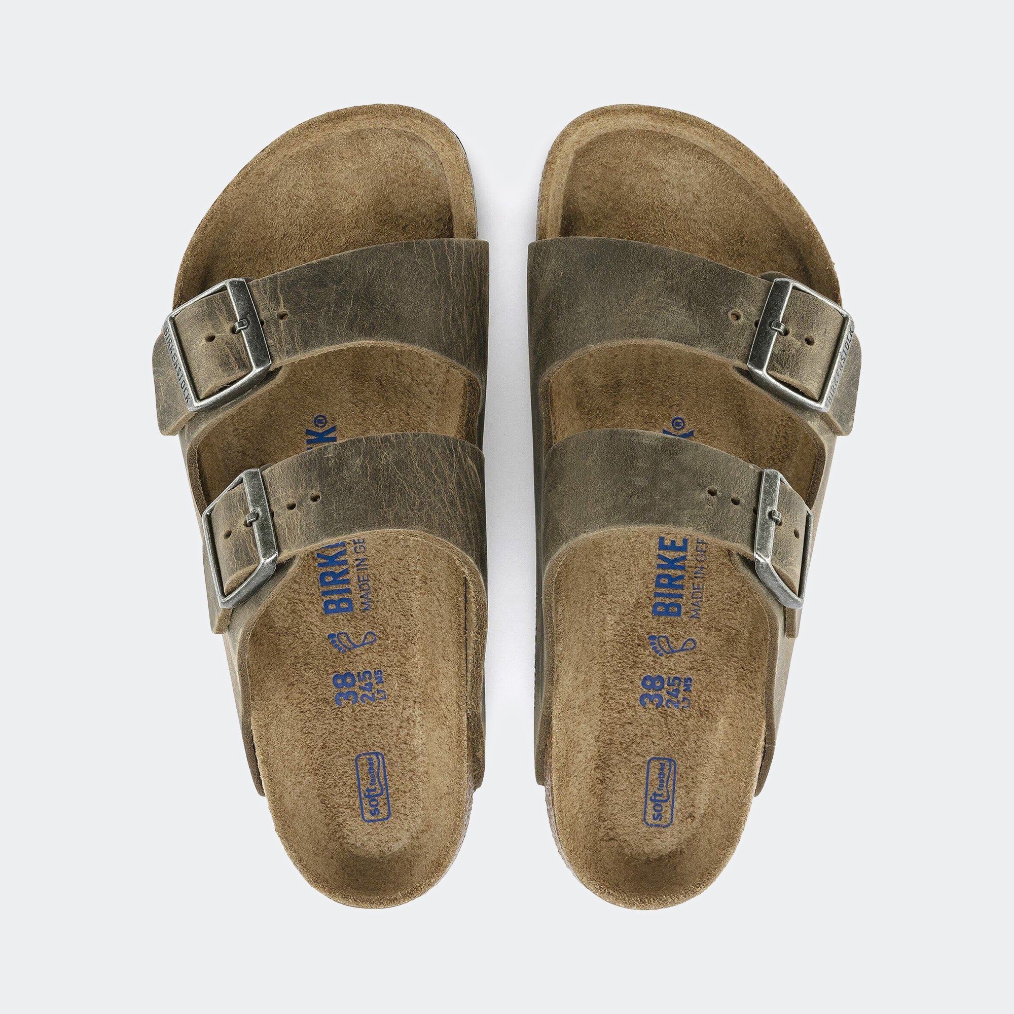 Men's BIRKENSTOCK Arizona Soft Footbed Oiled Leather Faded Khaki