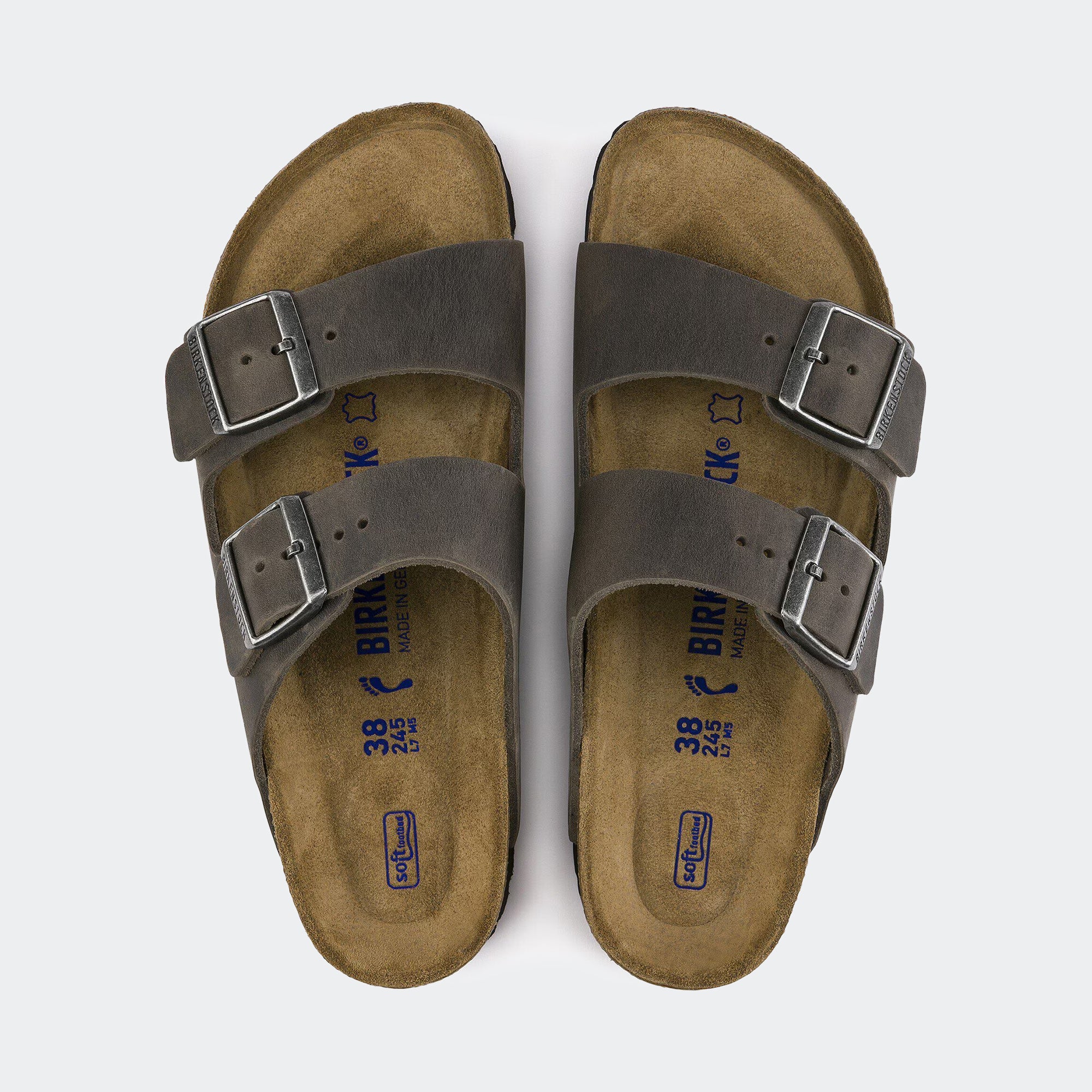 Men's BIRKENSTOCK Arizona Soft Footbed Oiled Leather Iron