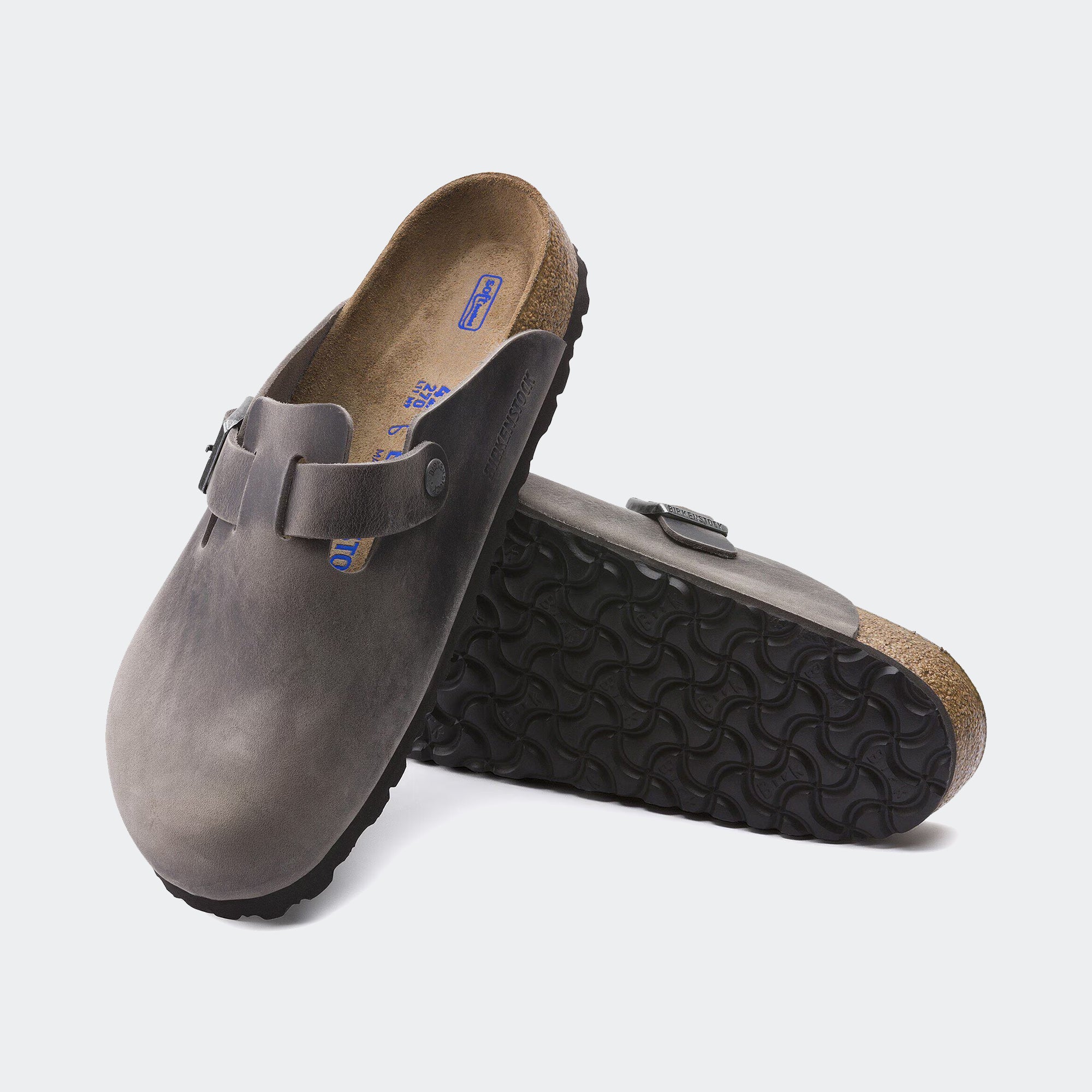 Men's BIRKENSTOCK Boston Soft Footbed Oiled Leather Iron
