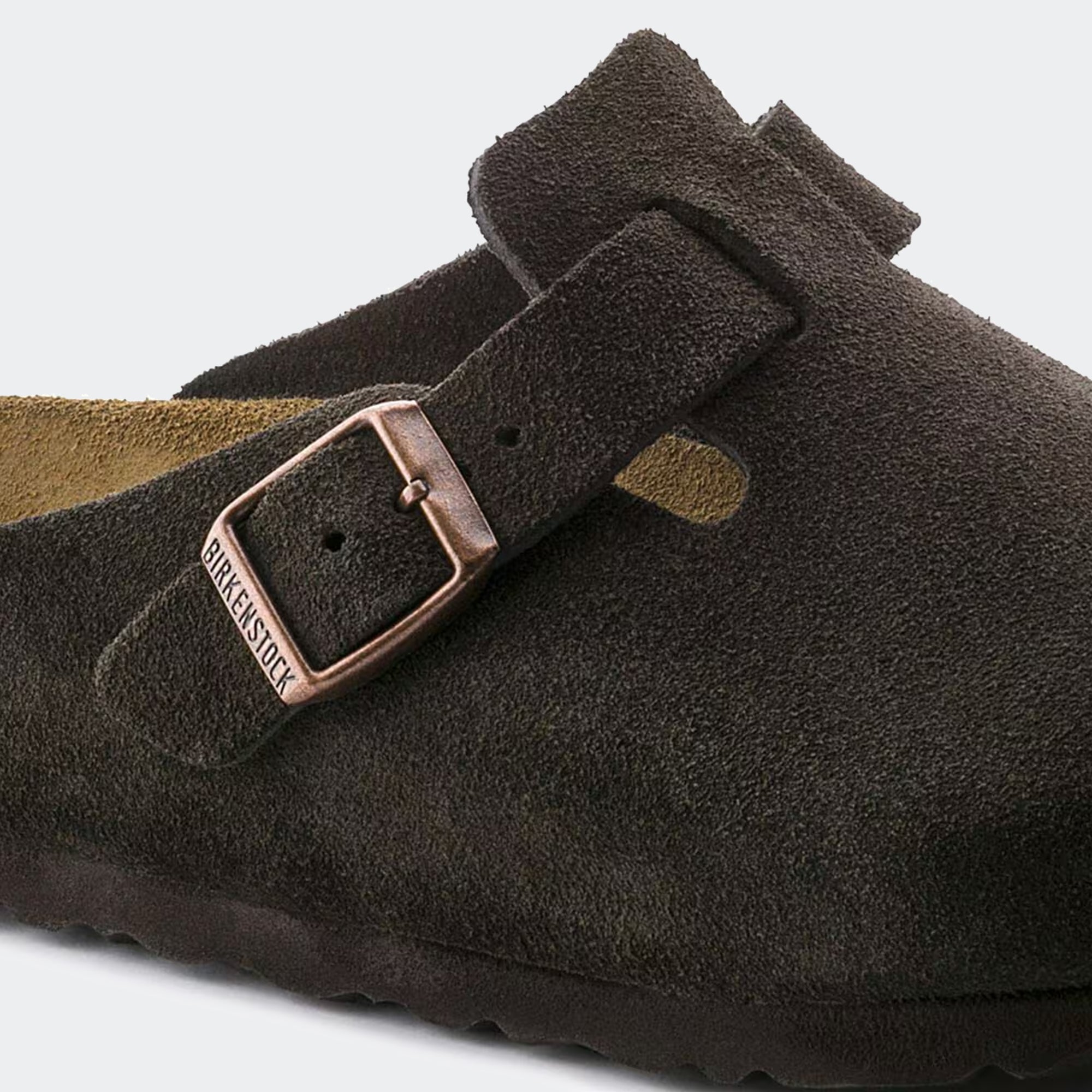 Men's BIRKENSTOCK Boston Soft Footbed Suede Leather Mocha
