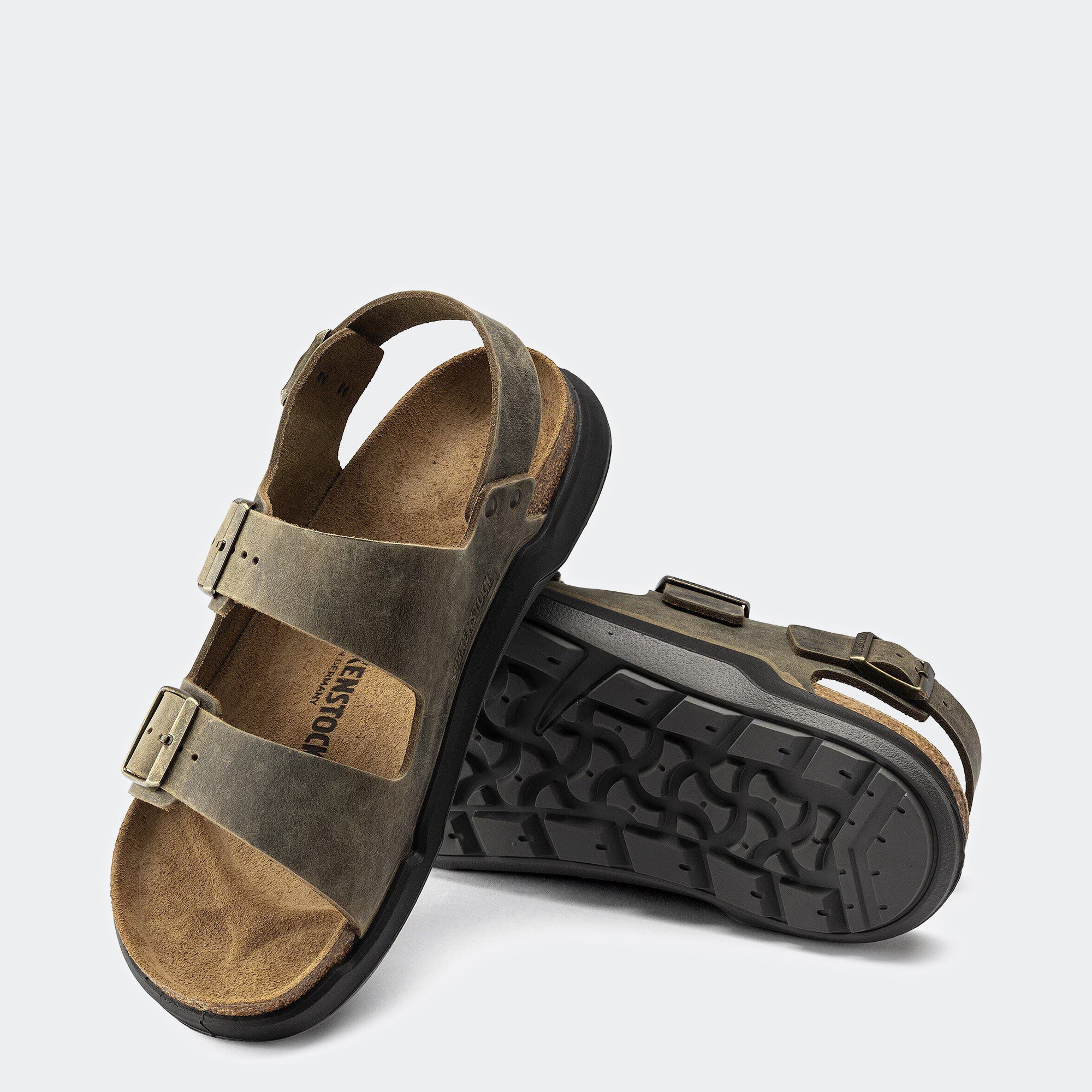 Men's BIRKENSTOCK Milano Crosstown Oiled Leather Faded Khaki