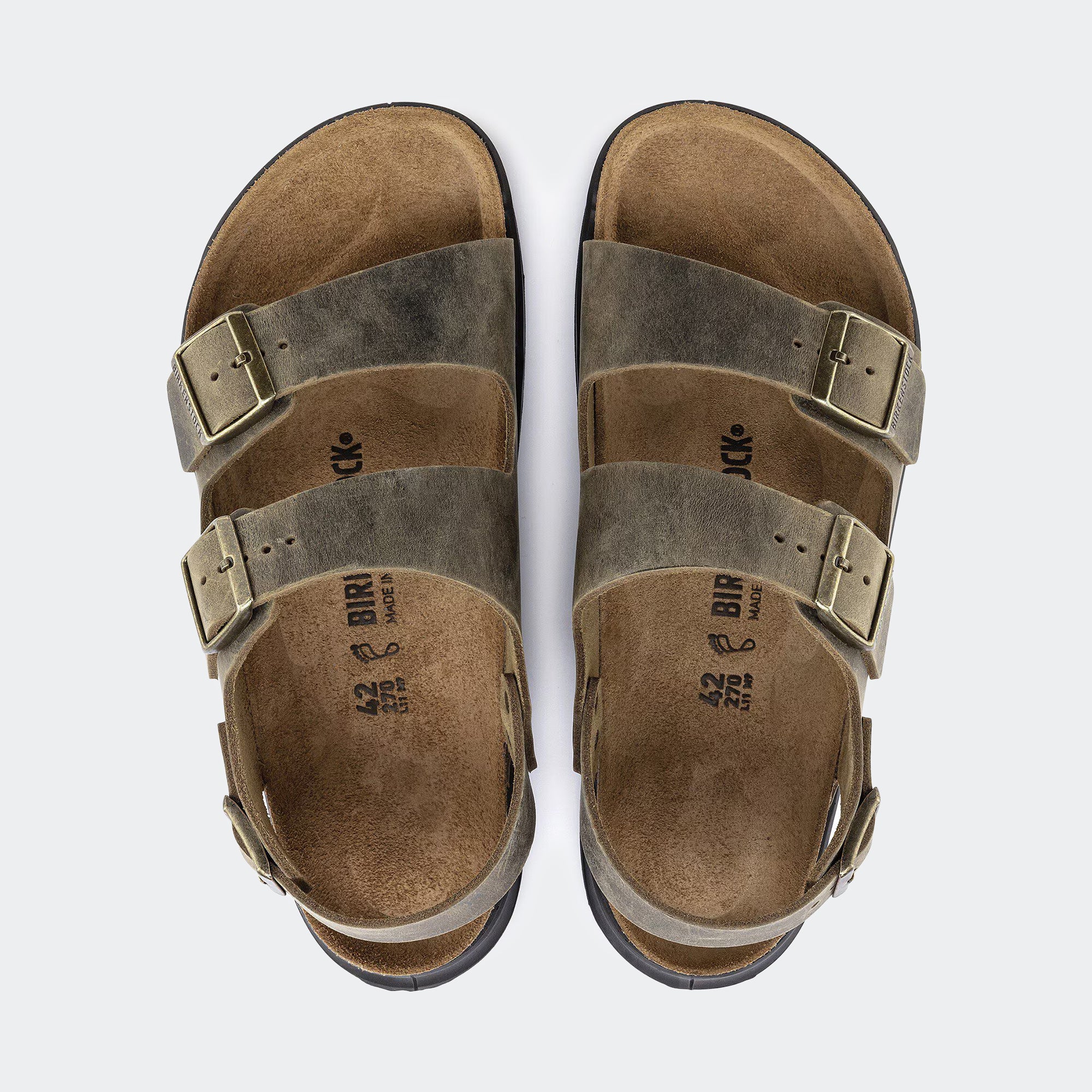 Men's BIRKENSTOCK Milano Crosstown Oiled Leather Faded Khaki
