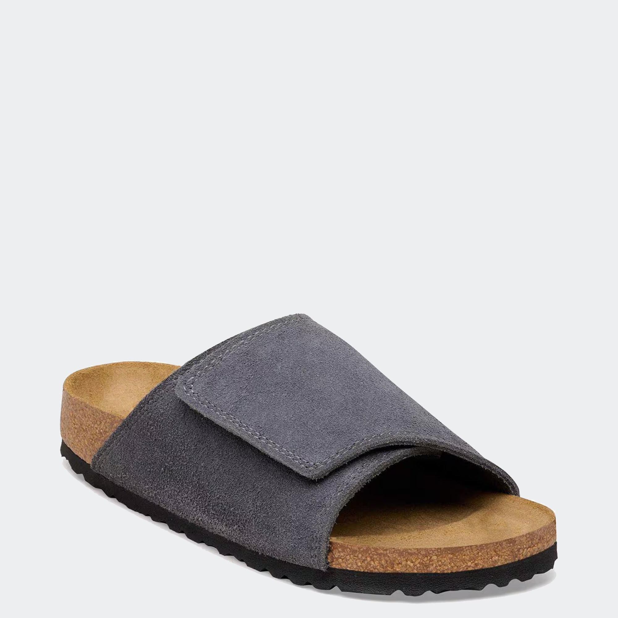 Men's BIRKENSTOCK Solana Suede Leather Sandal Charcoal