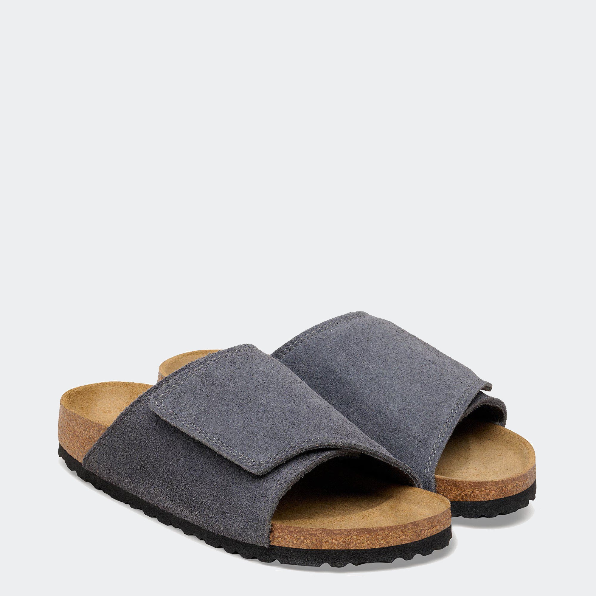 Men's BIRKENSTOCK Solana Suede Leather Sandal Charcoal