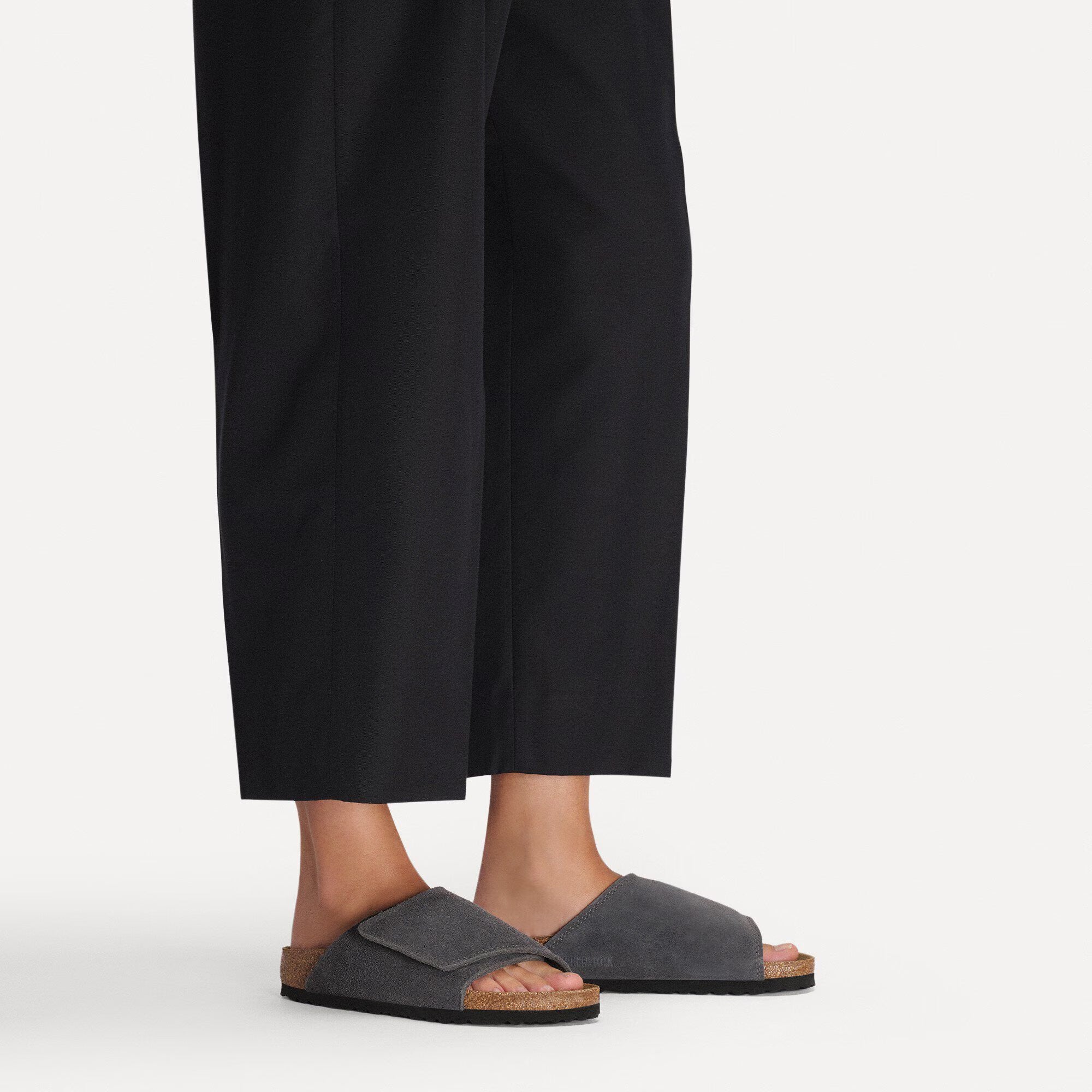 Men's BIRKENSTOCK Solana Suede Leather Sandal Charcoal