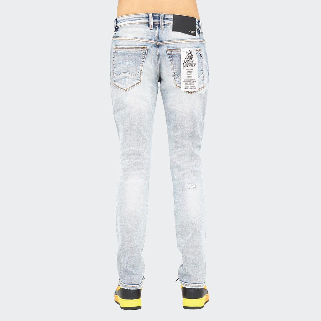 Men's Cult of Individuality Rocker Slim - Premium Stretch Jeans Bleach