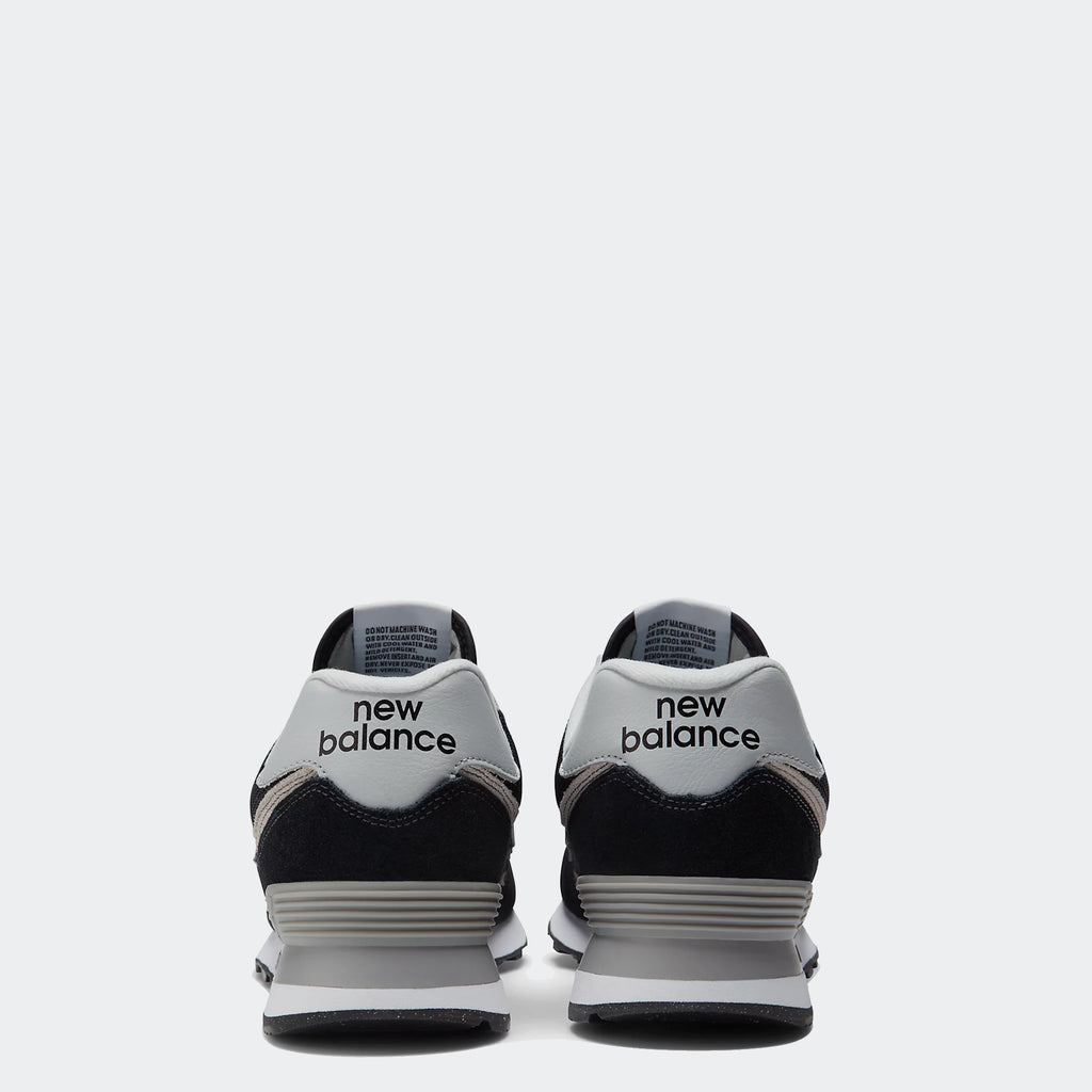 Men's New Balance 574 Core Shoes Black Grey White