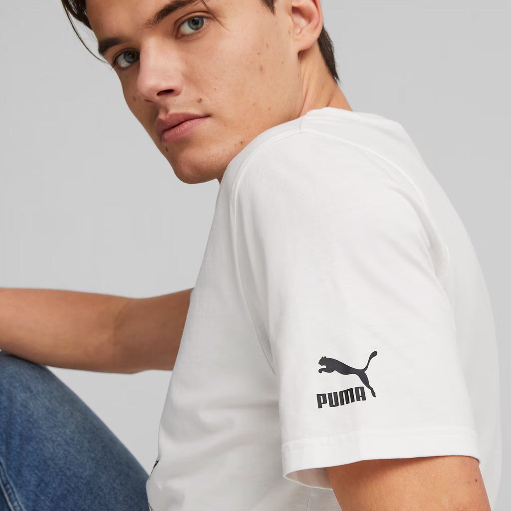 Men's PUMA Classics Graphic Super Puma Tee White