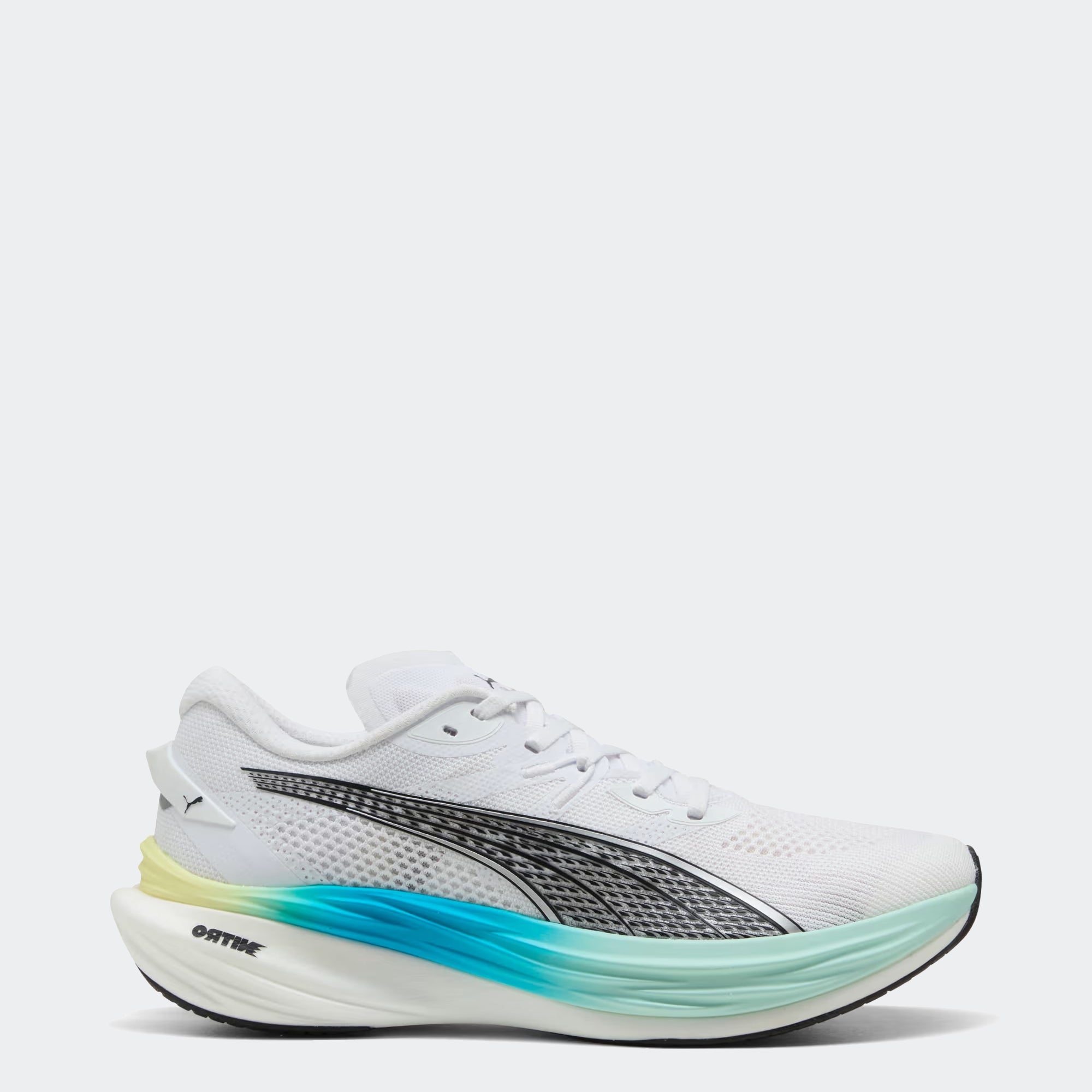 Men's PUMA Deviate NITRO 3 Running Wide Shoes White / Speed Blue