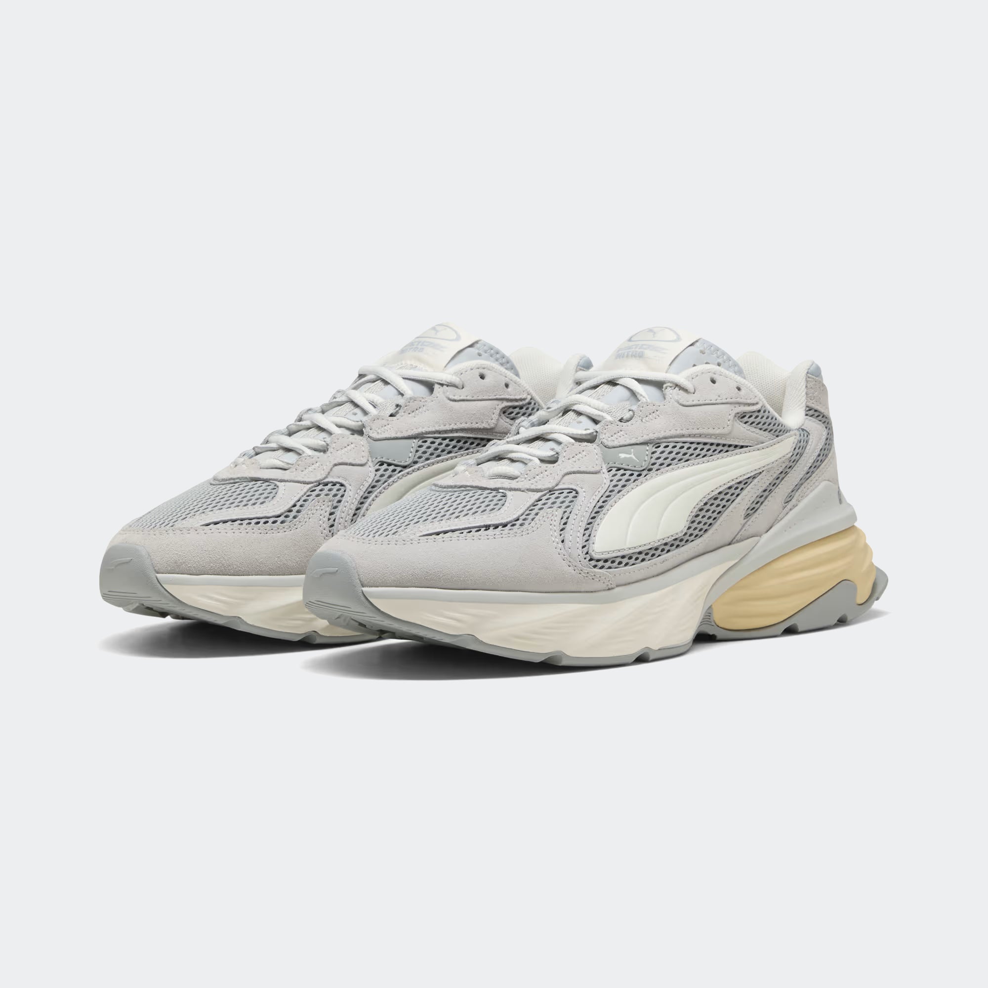 Men's PUMA Fade Nitro LS Suede Shoes Cool Light Gray