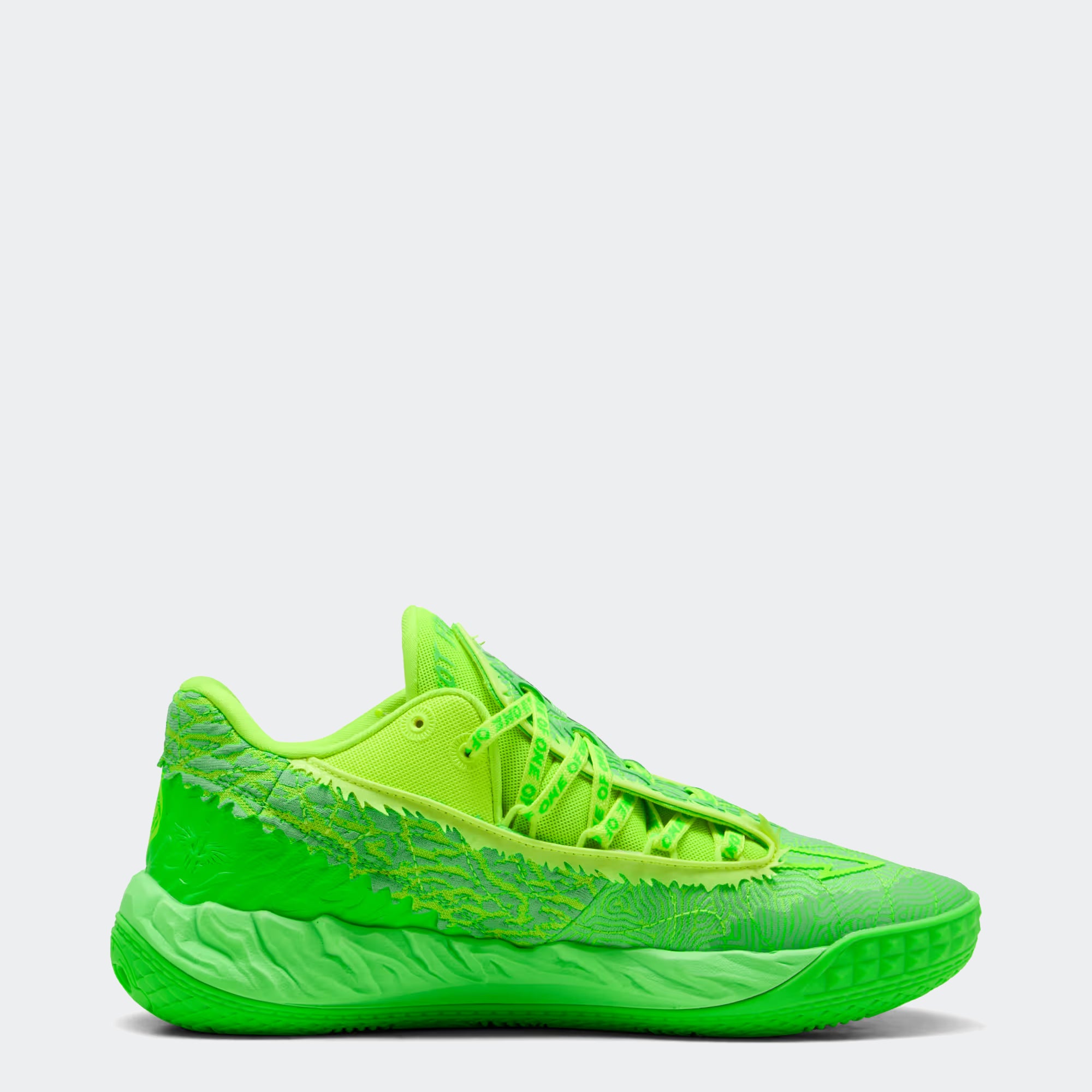 Men's PUMA MB.05 Lo Flourish Basketball Shoes Fluro Green Pes