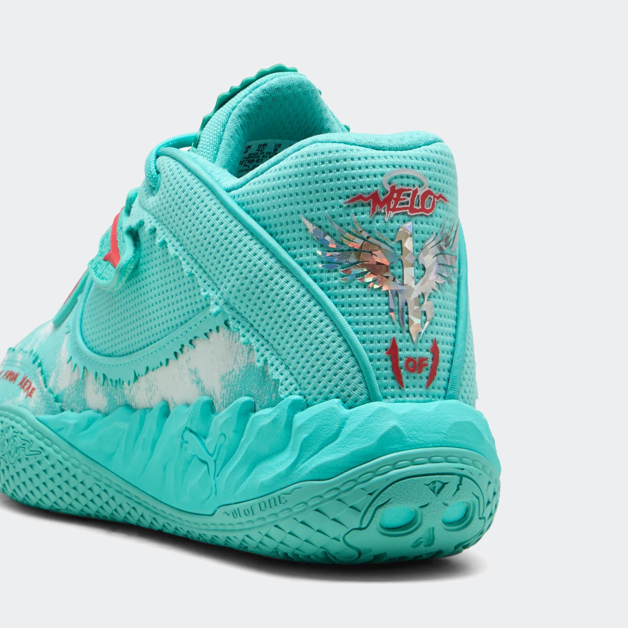 Men's PUMA MB.05 Melo World Basketball Shoes Aquatic