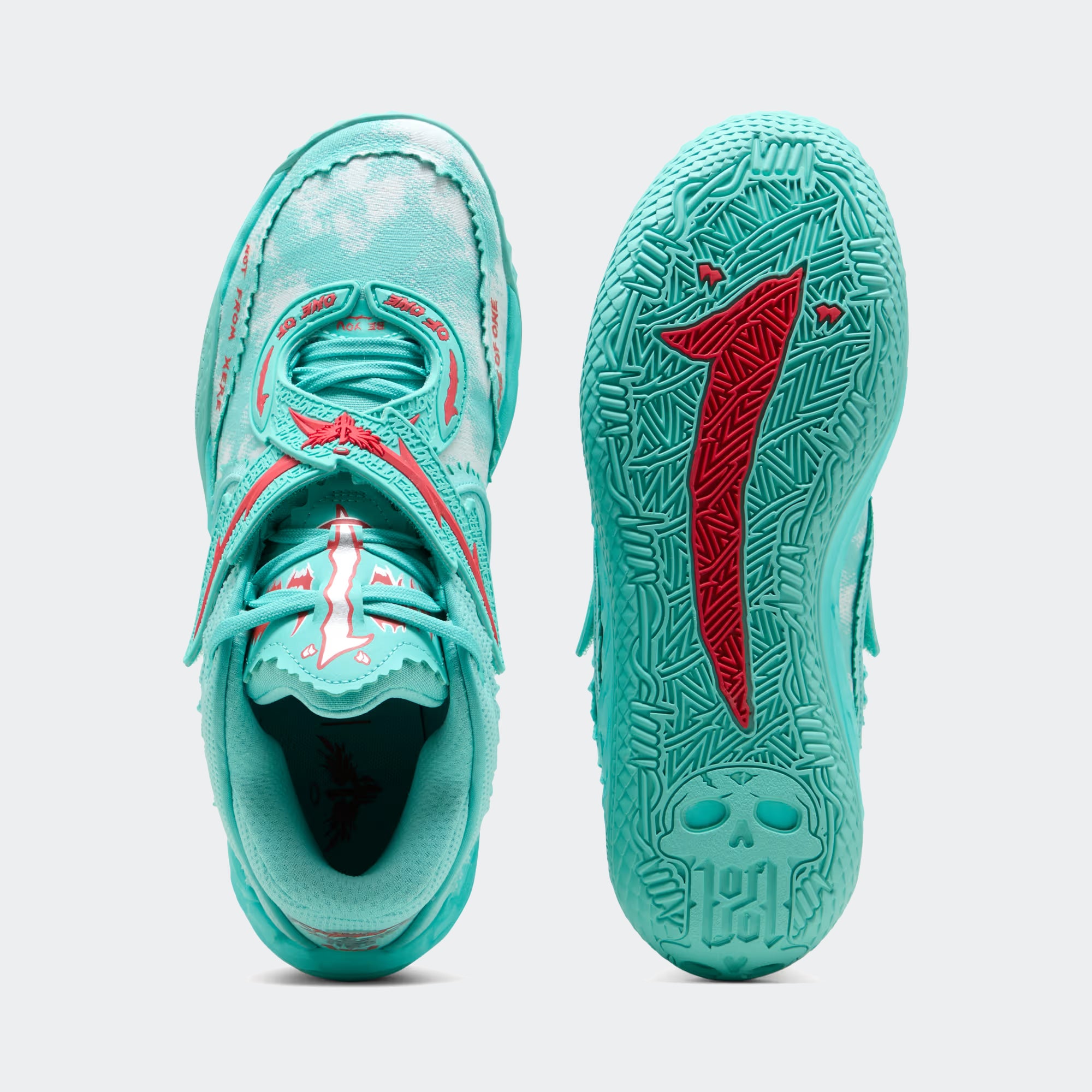 Men's PUMA MB.05 Melo World Basketball Shoes Aquatic
