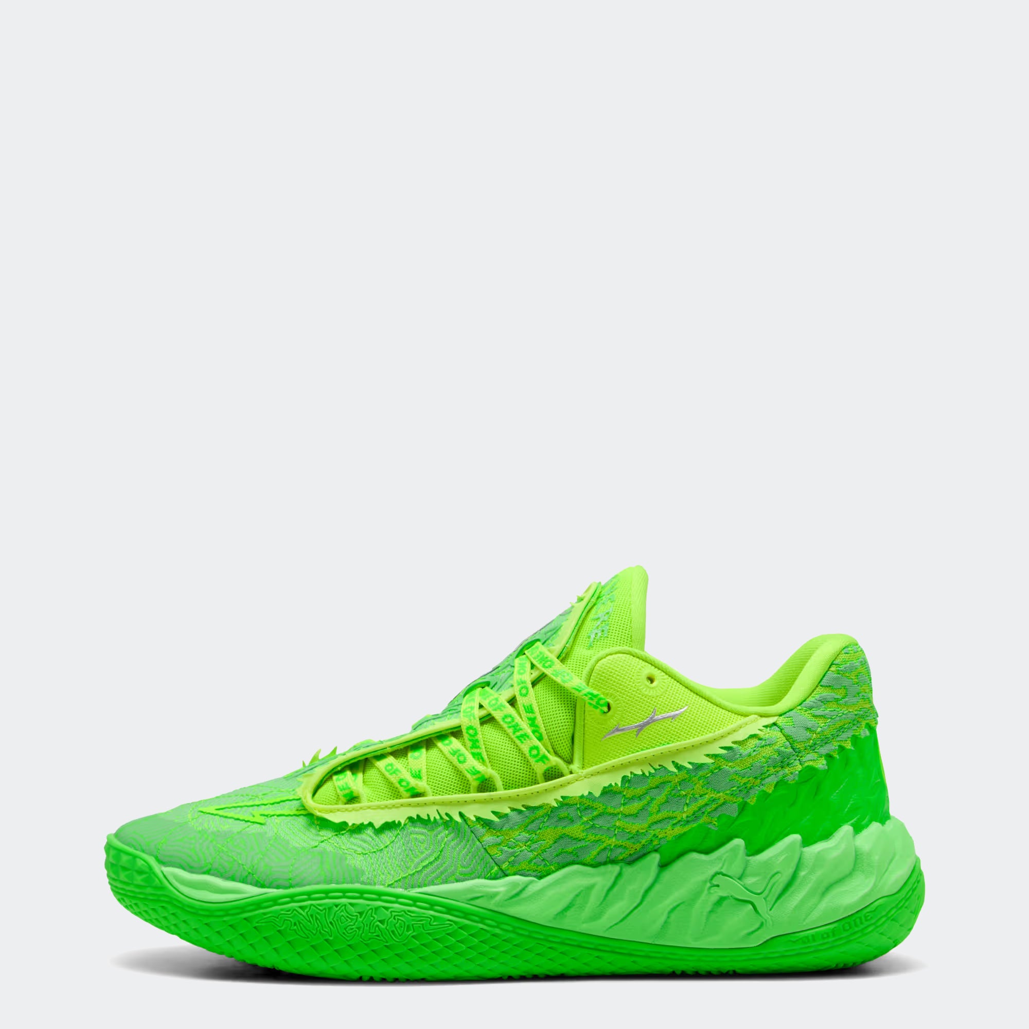 Men's PUMA MB.05 Lo Flourish Basketball Shoes Fluro Green Pes