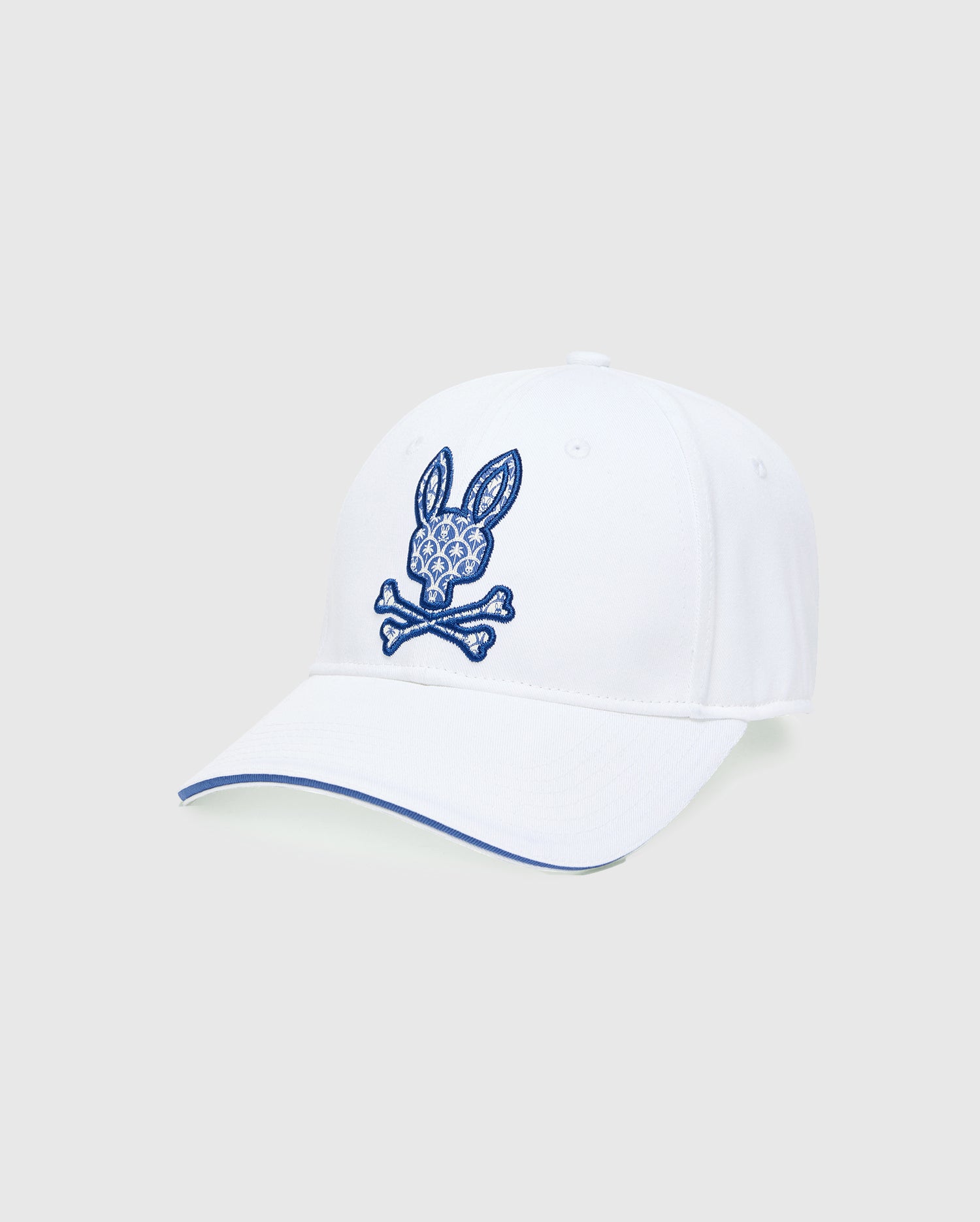 Men's Psycho Bunny Brad Embroidered Baseball Cap White